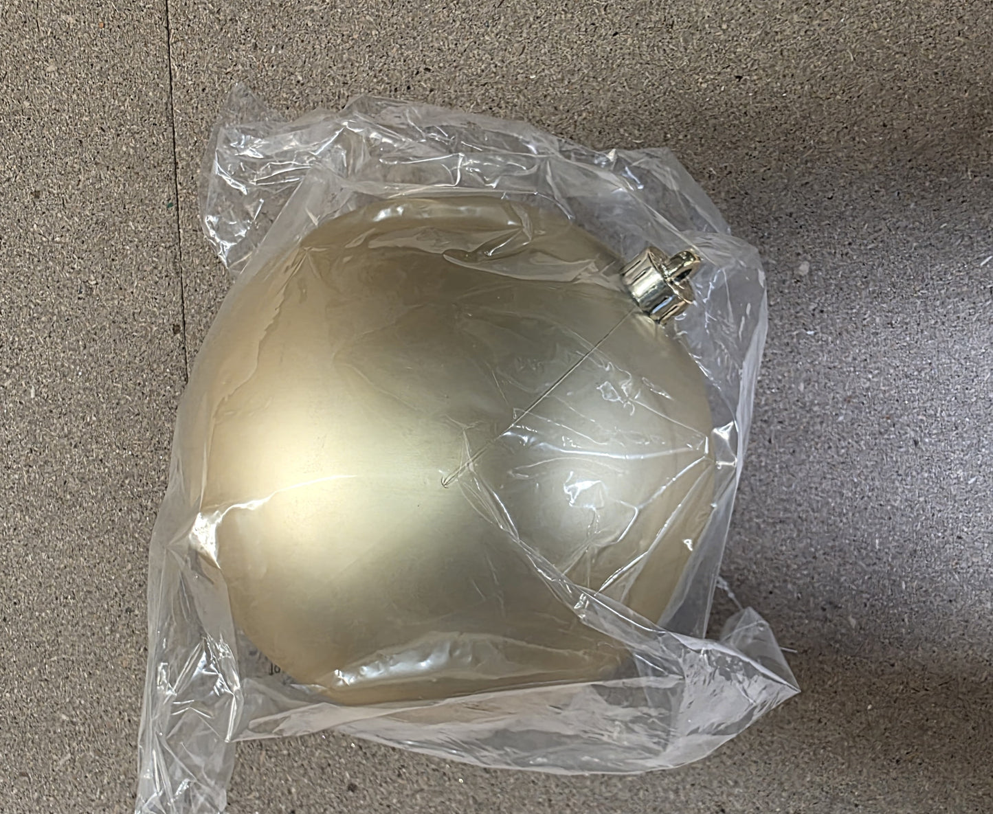 Bauble Unbreakable 20cm Matt Gold X1