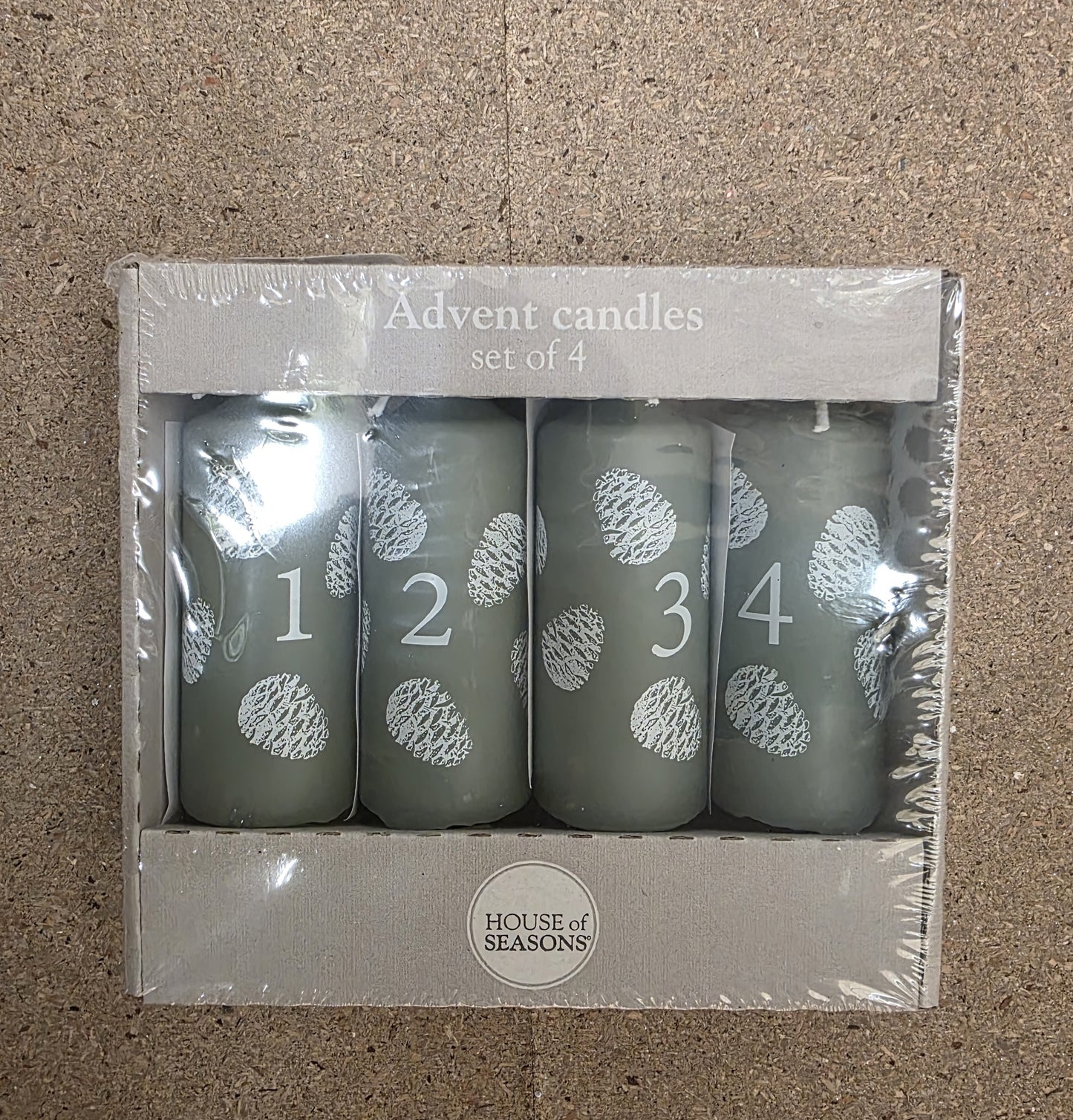 Candle Green Advent Set 10cm