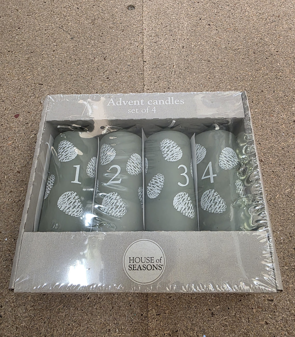 Candle Green Advent Set 10cm