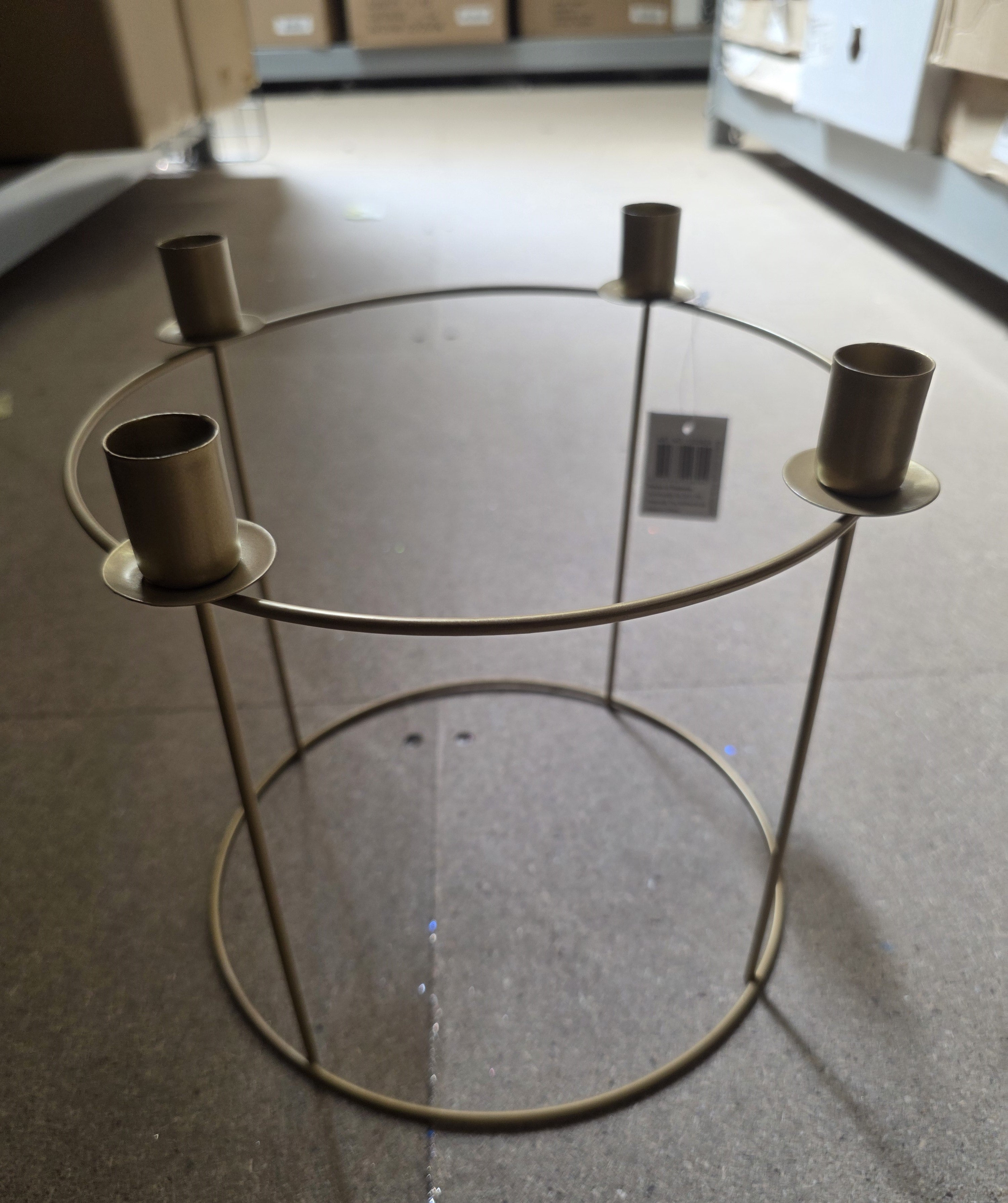 Metal Candle Advent Gold 29cm