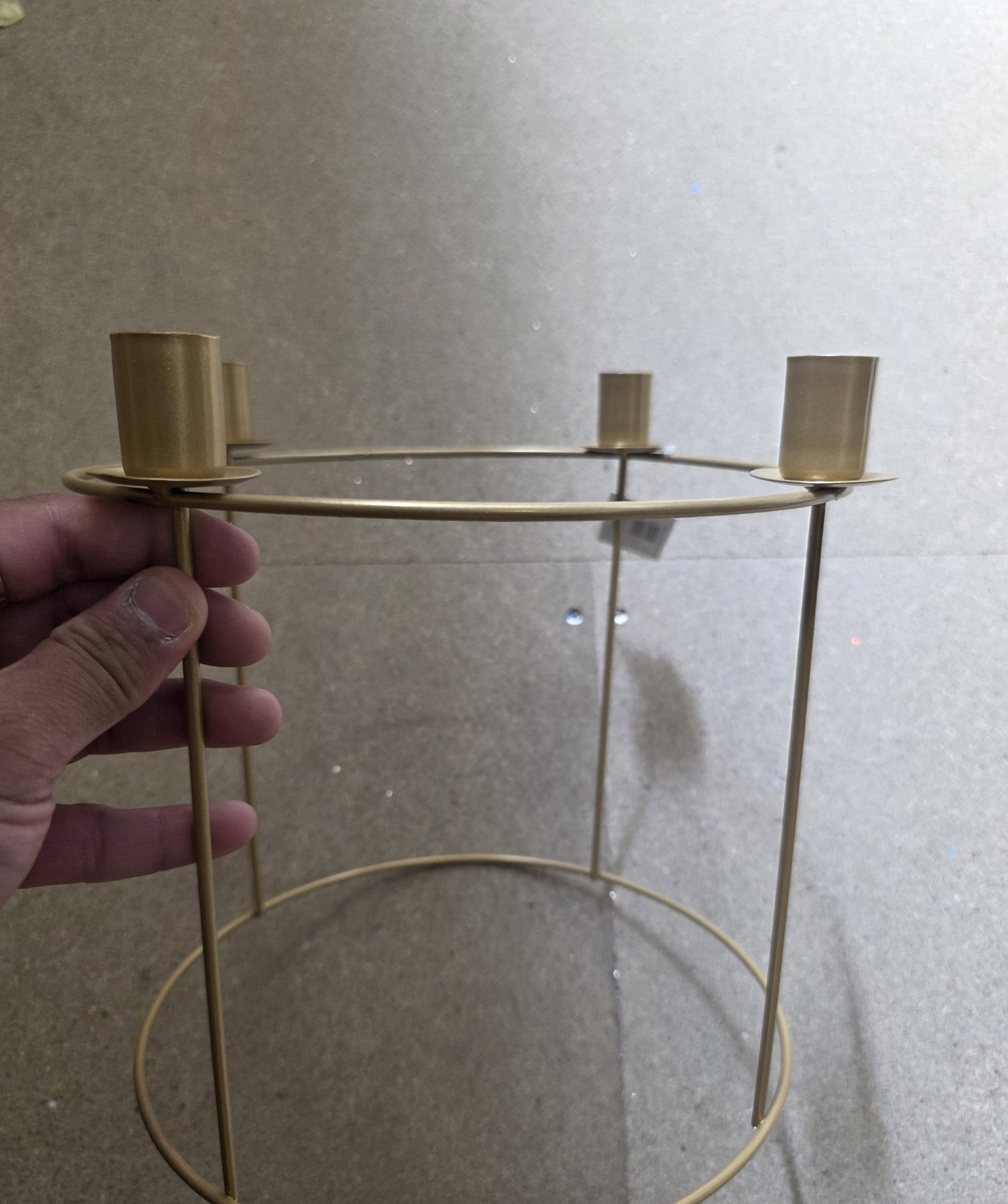 Metal Candle Advent Gold 29cm