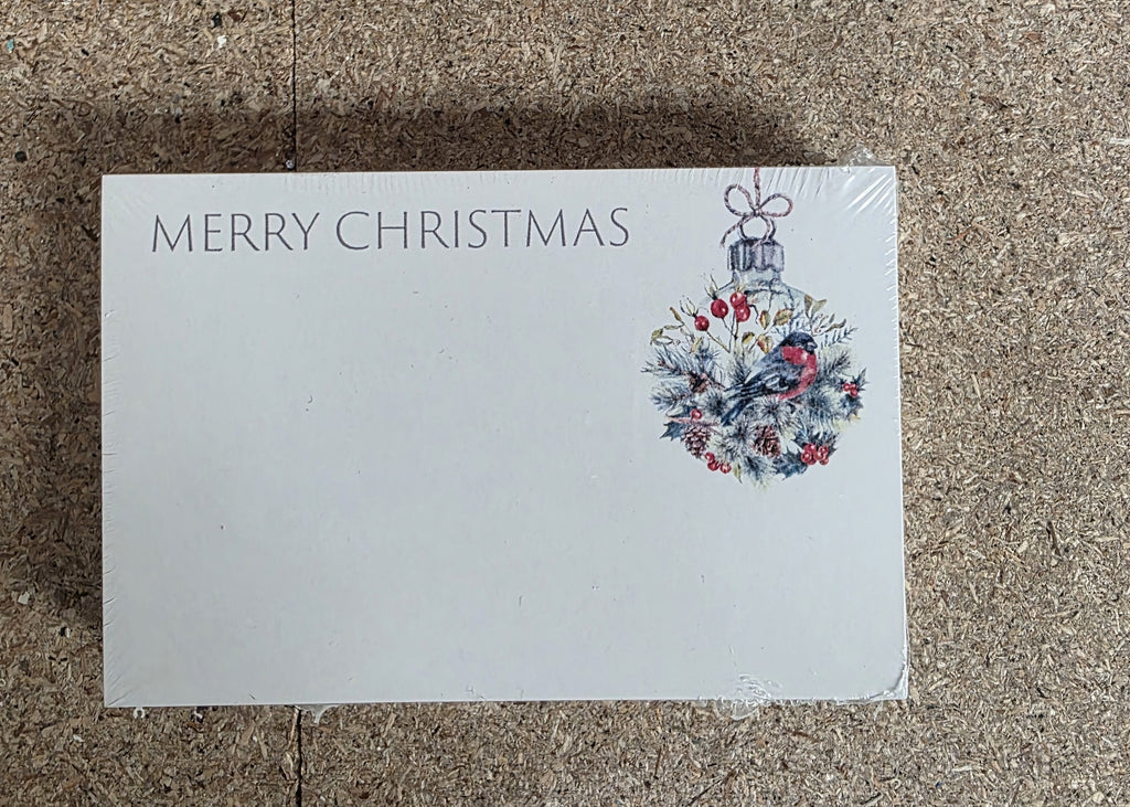 Small Card Christmas Bauble Nature (PACK OF 2)