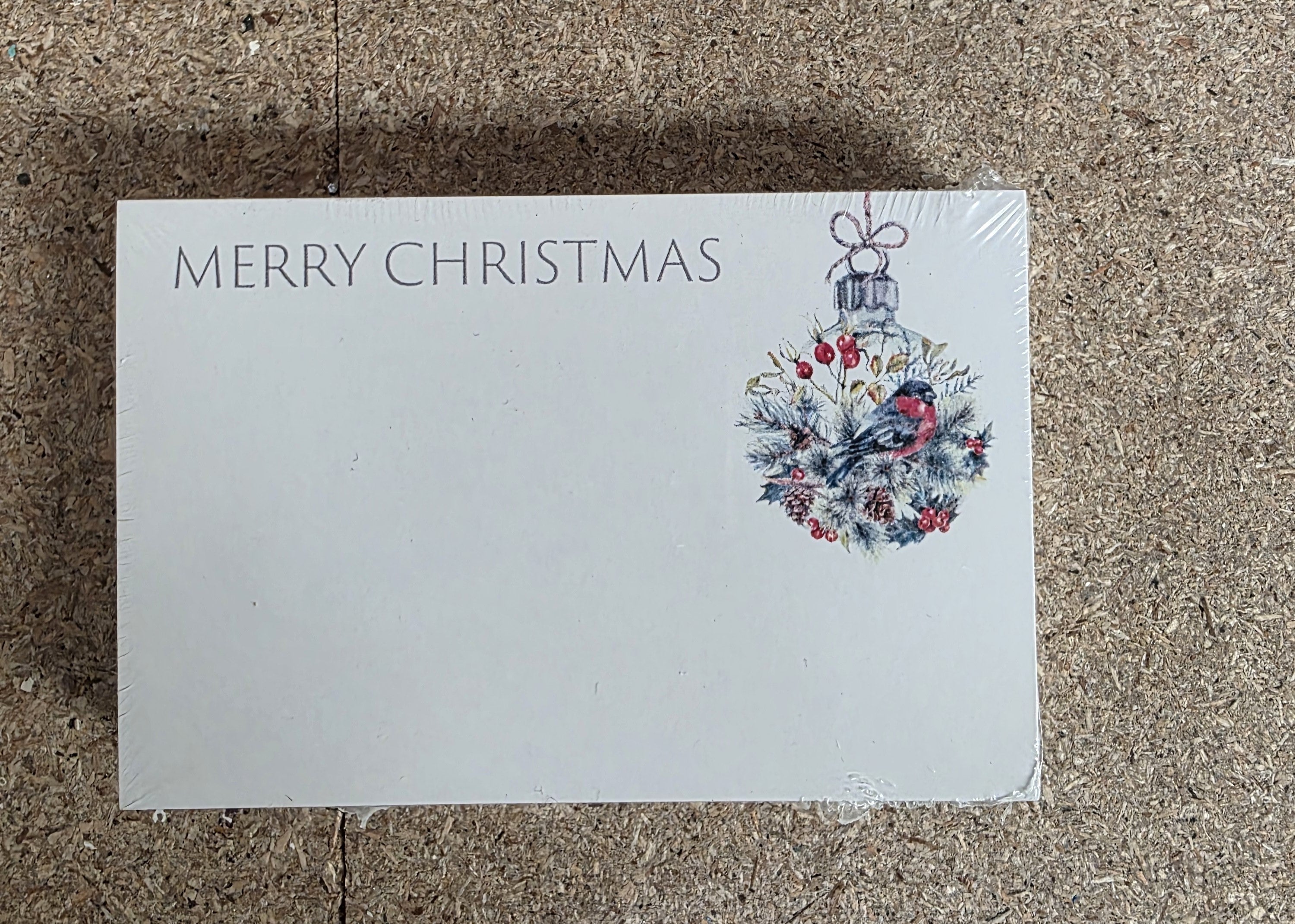 Small Card Christmas Bauble Nature (PACK OF 2)