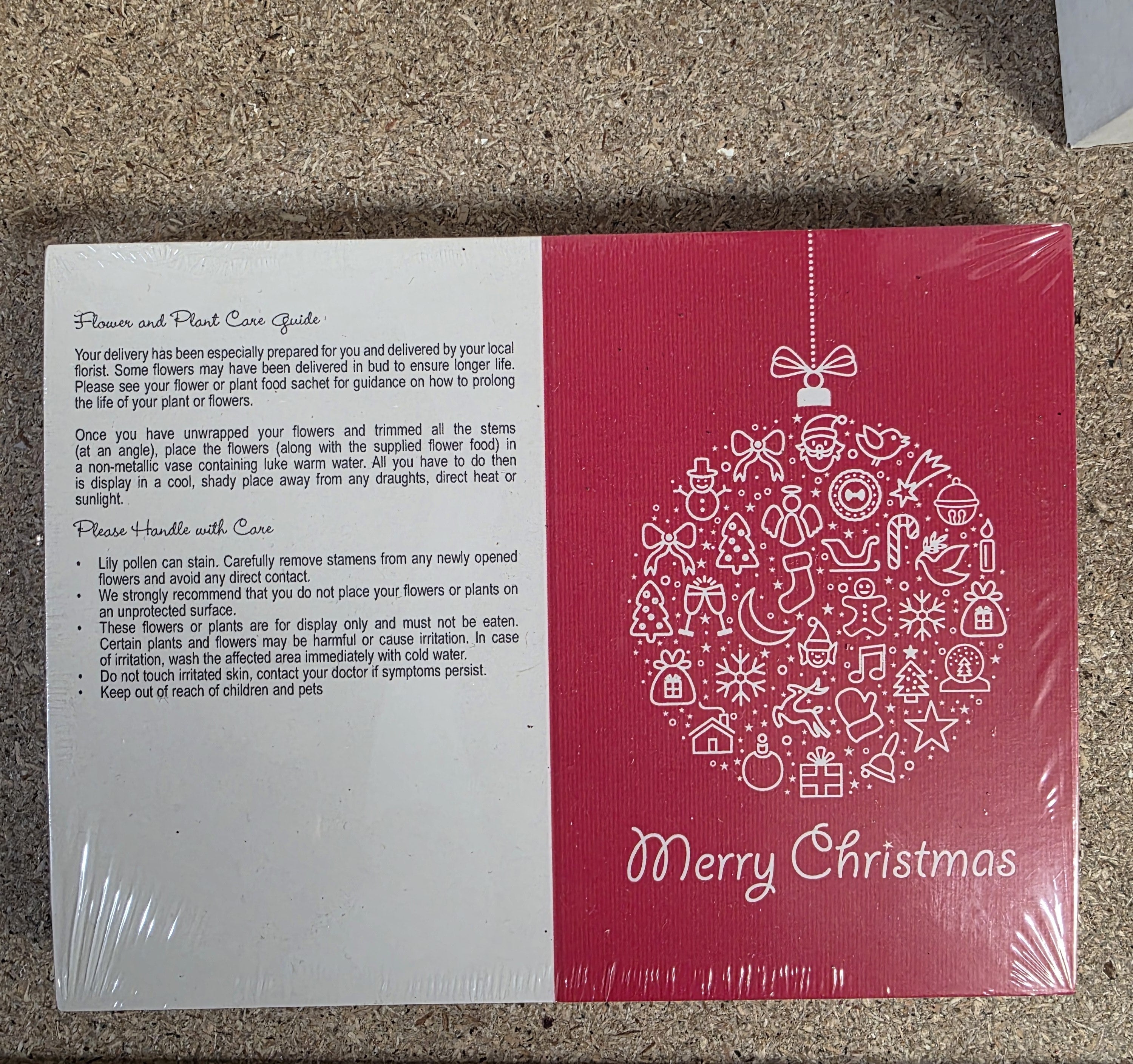 Folded Card Bauble Red (PACK OF 2)