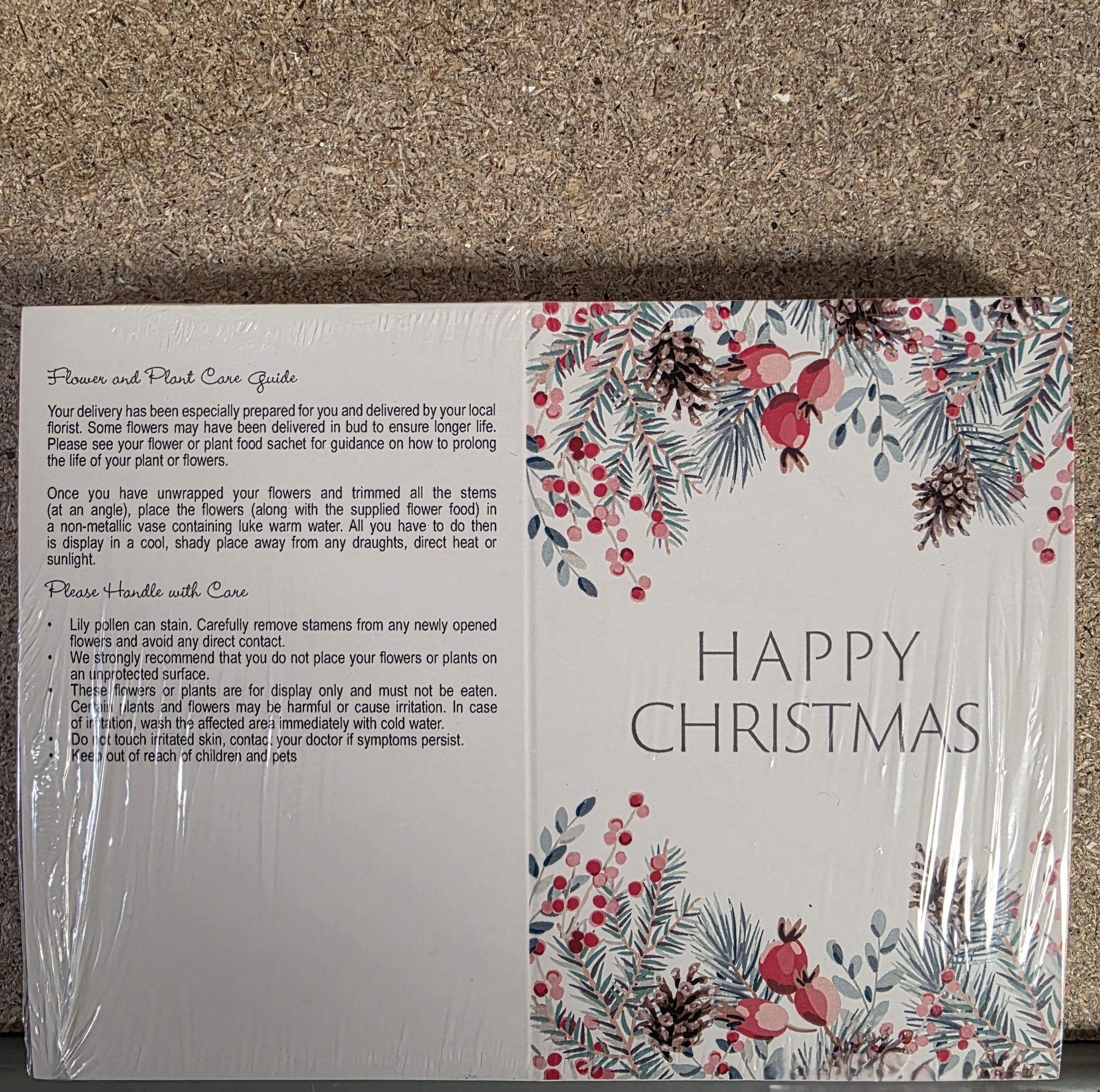 Folded Card Happy Christmas Border (PACK OF 2)