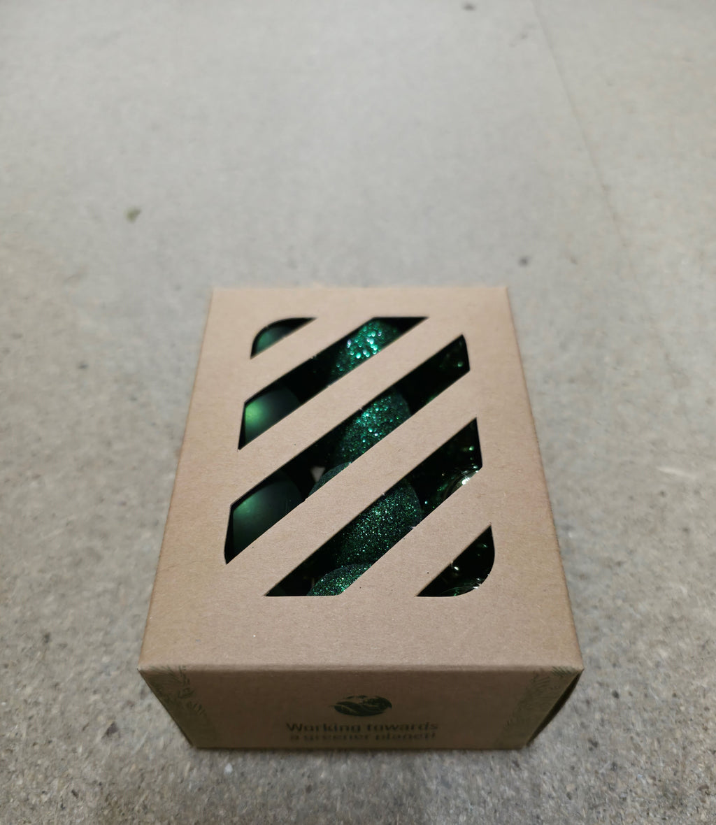 Bauble Multi Finish Dark Green 30mm X24