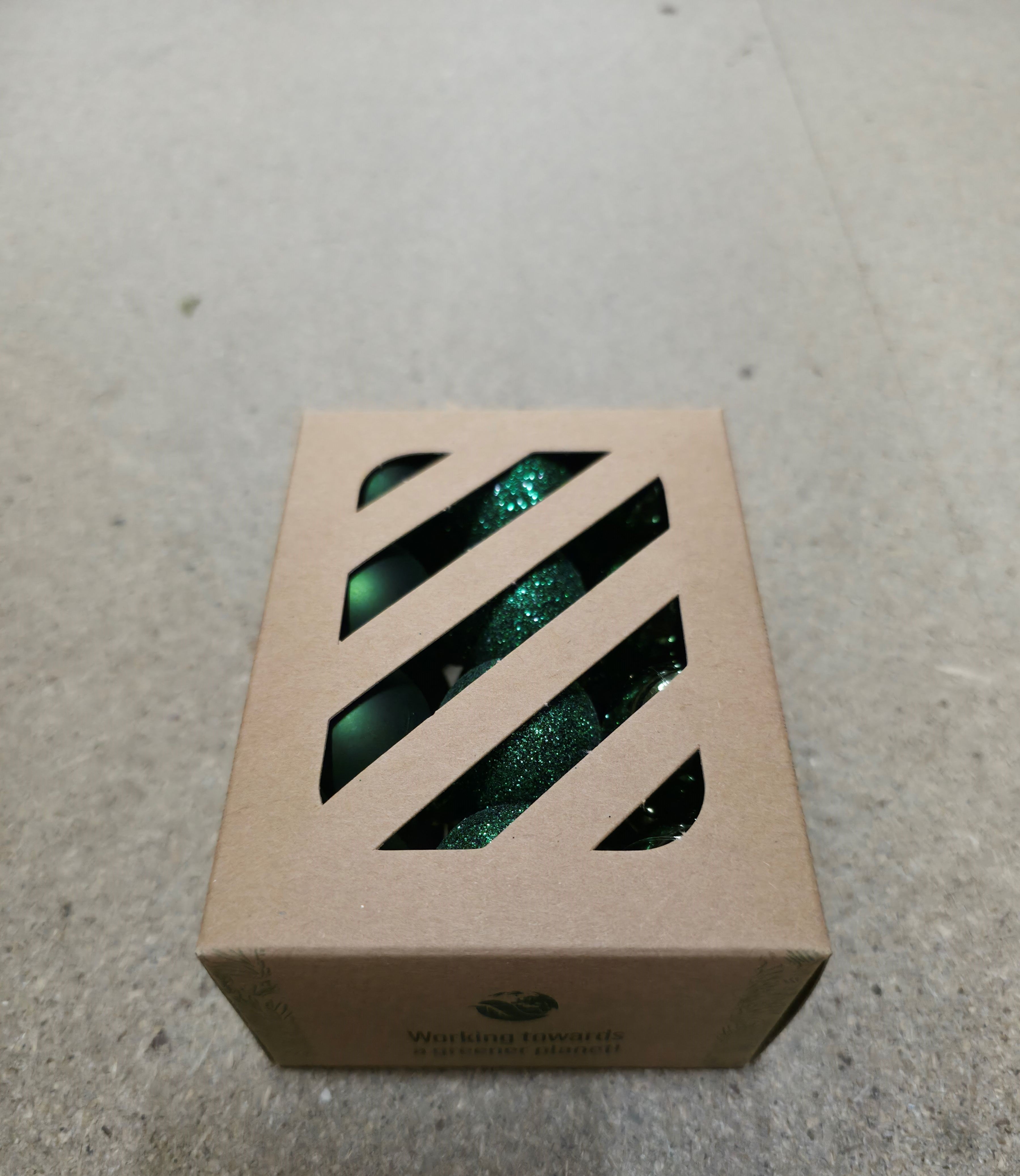 Bauble Multi Finish Dark Green 30mm X24