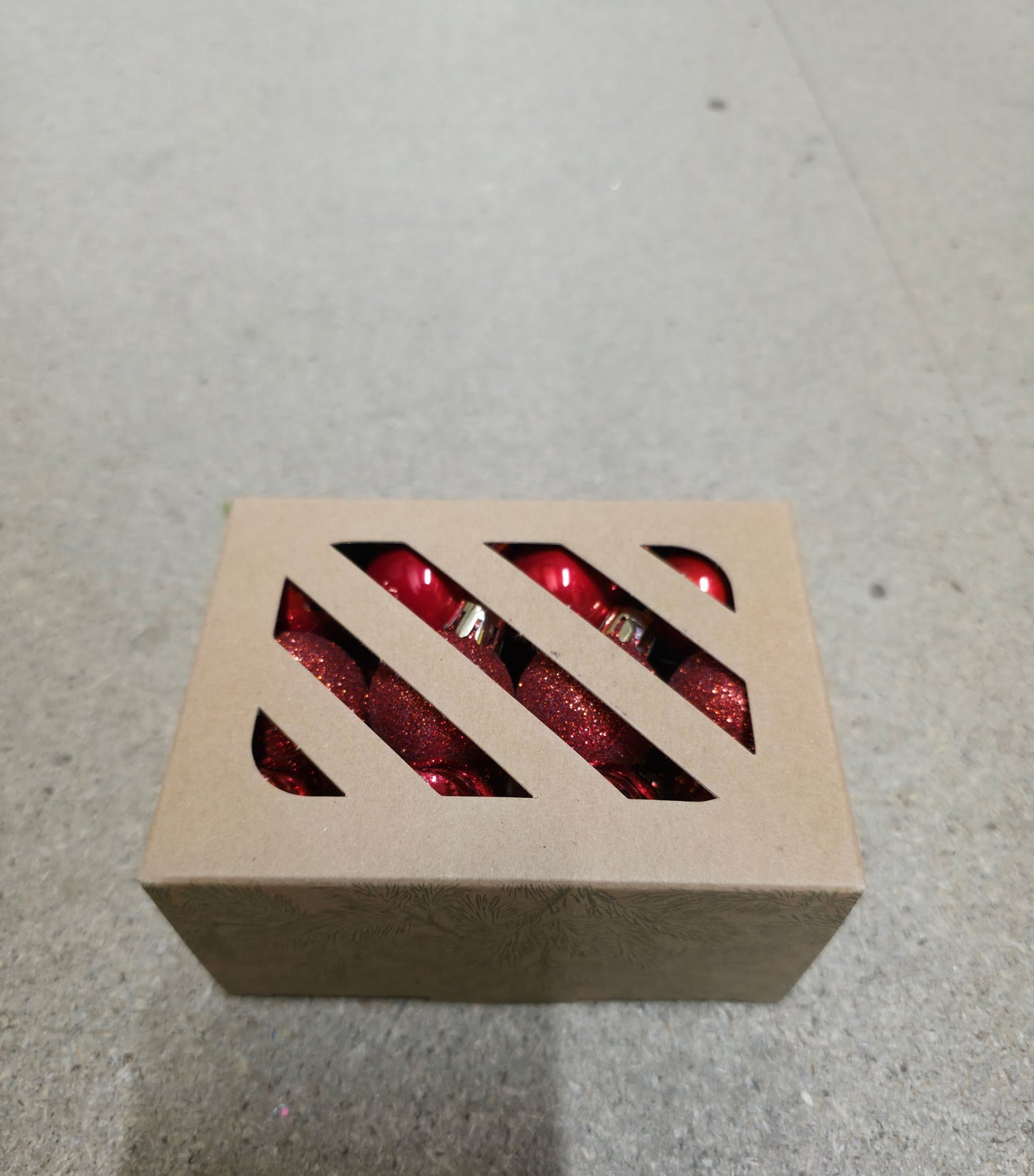 Bauble Multi Finish Red 30mm X24