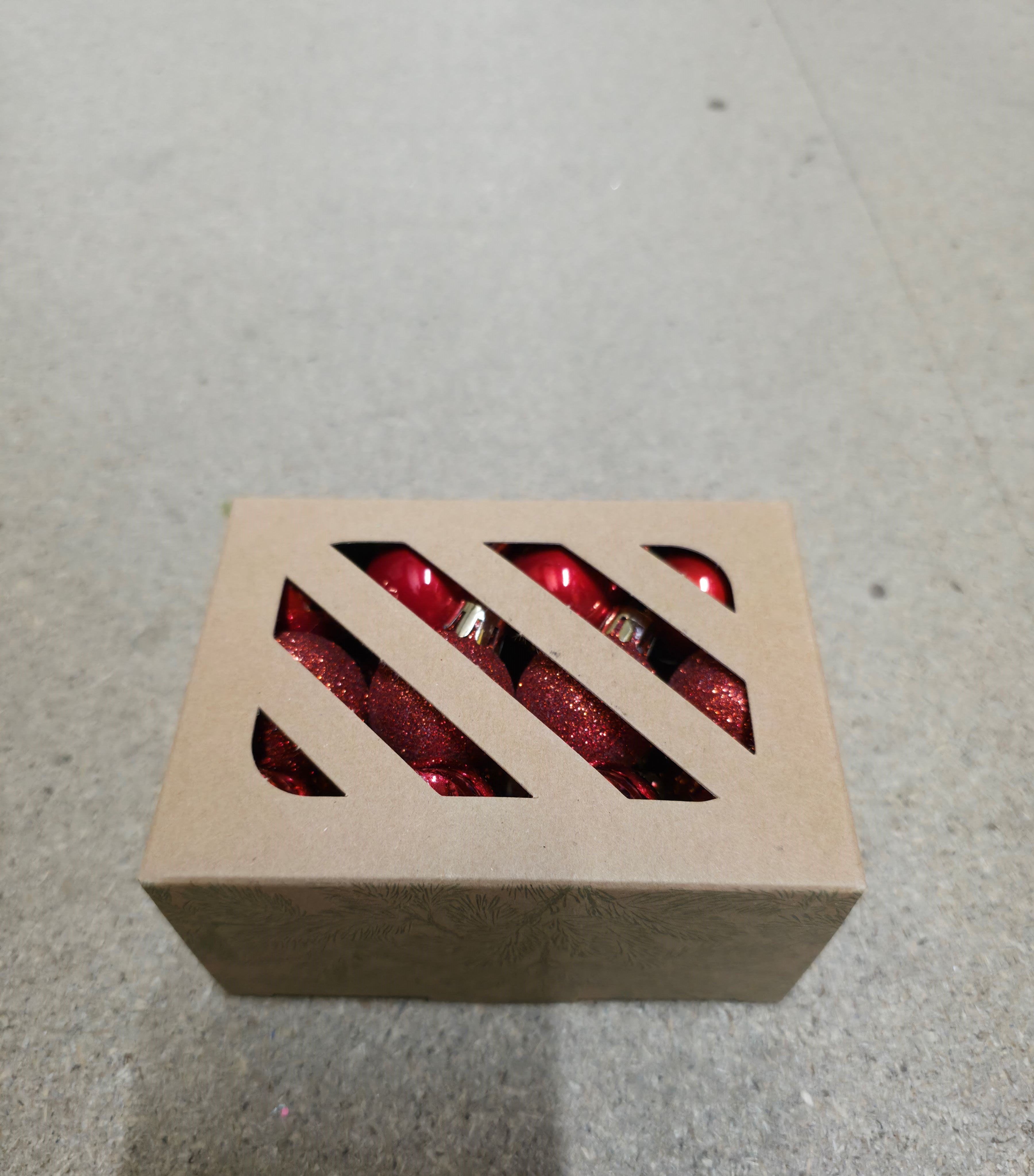 Bauble Multi Finish Red 30mm X24