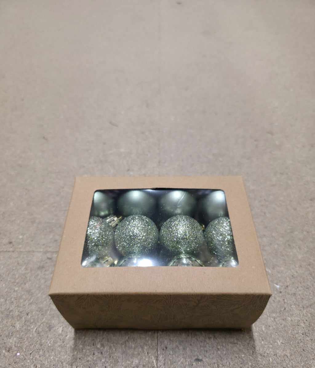 Bauble Multi Finish Sagegreen 30mm X24