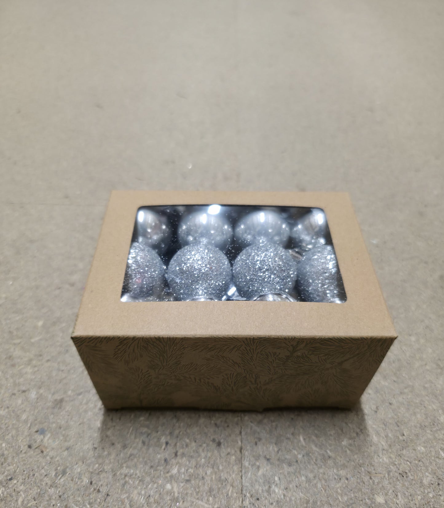 Bauble Multi Finish Silver 30mm X24