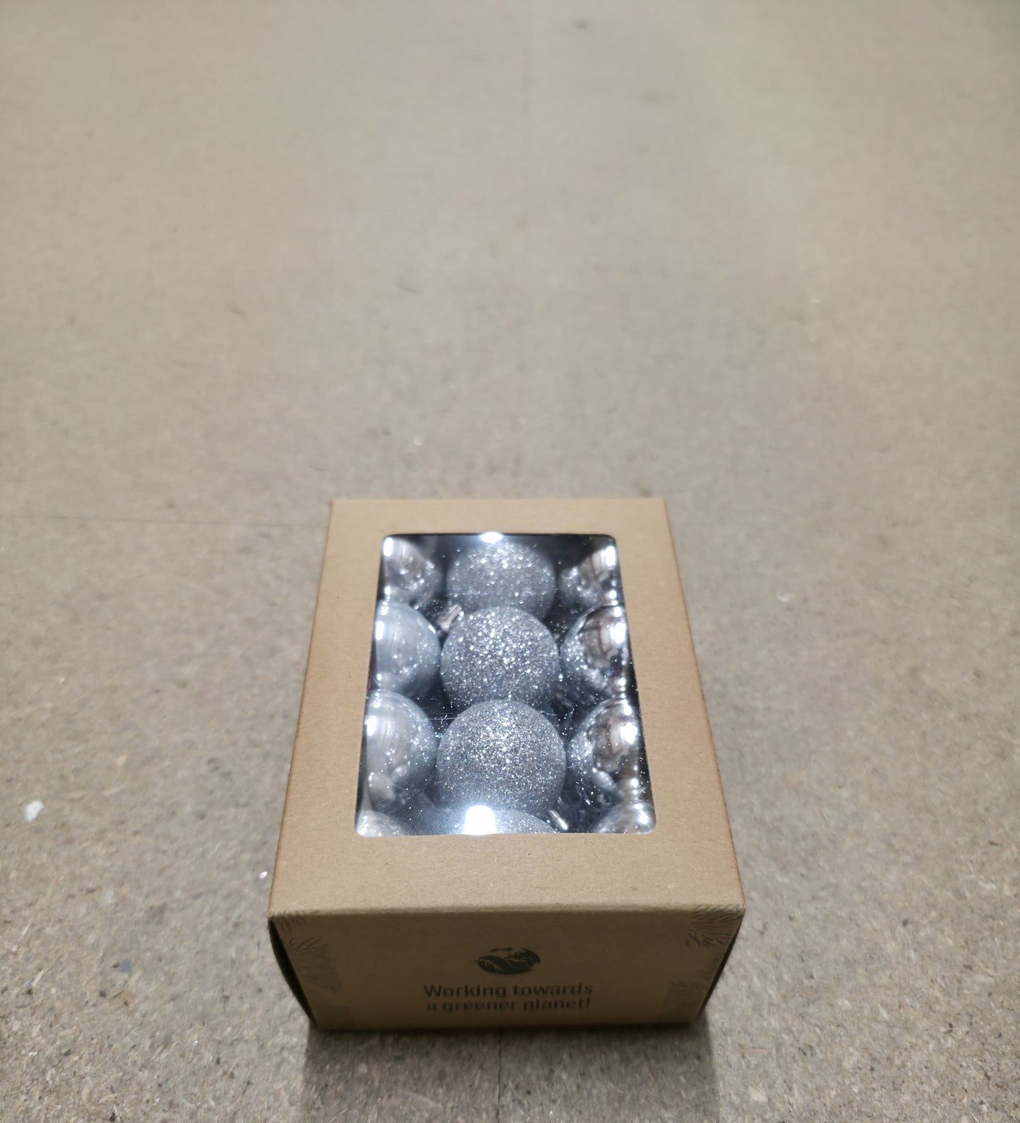 Bauble Multi Finish Silver 30mm X24