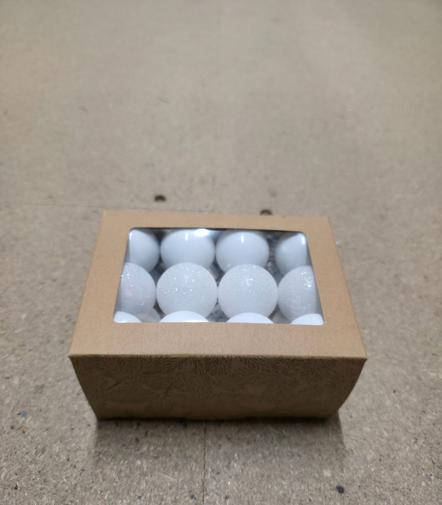 Bauble Multi Finish White 30mm X24