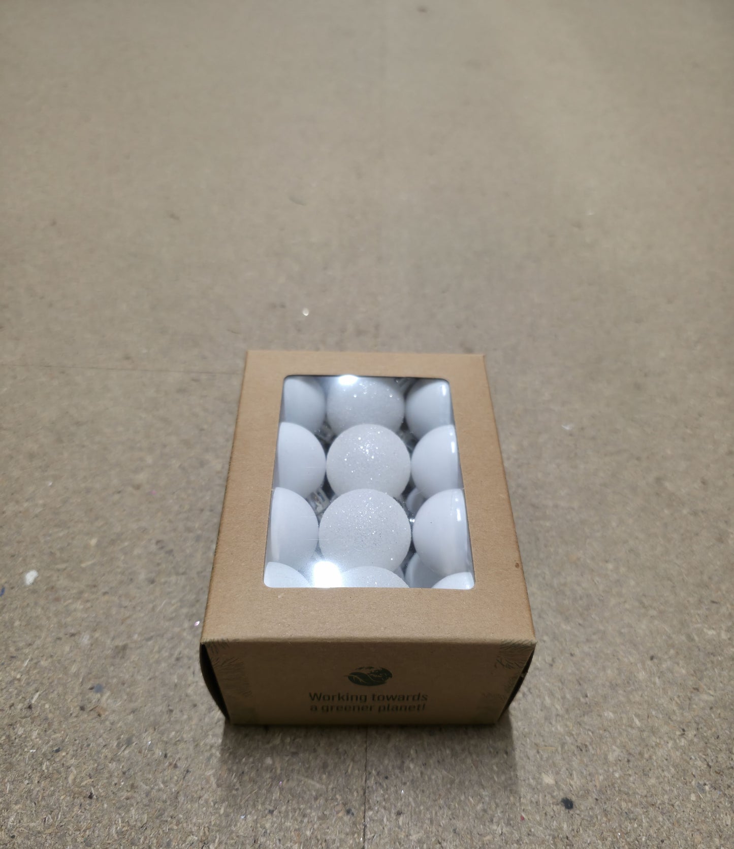 Bauble Multi Finish White 30mm X24