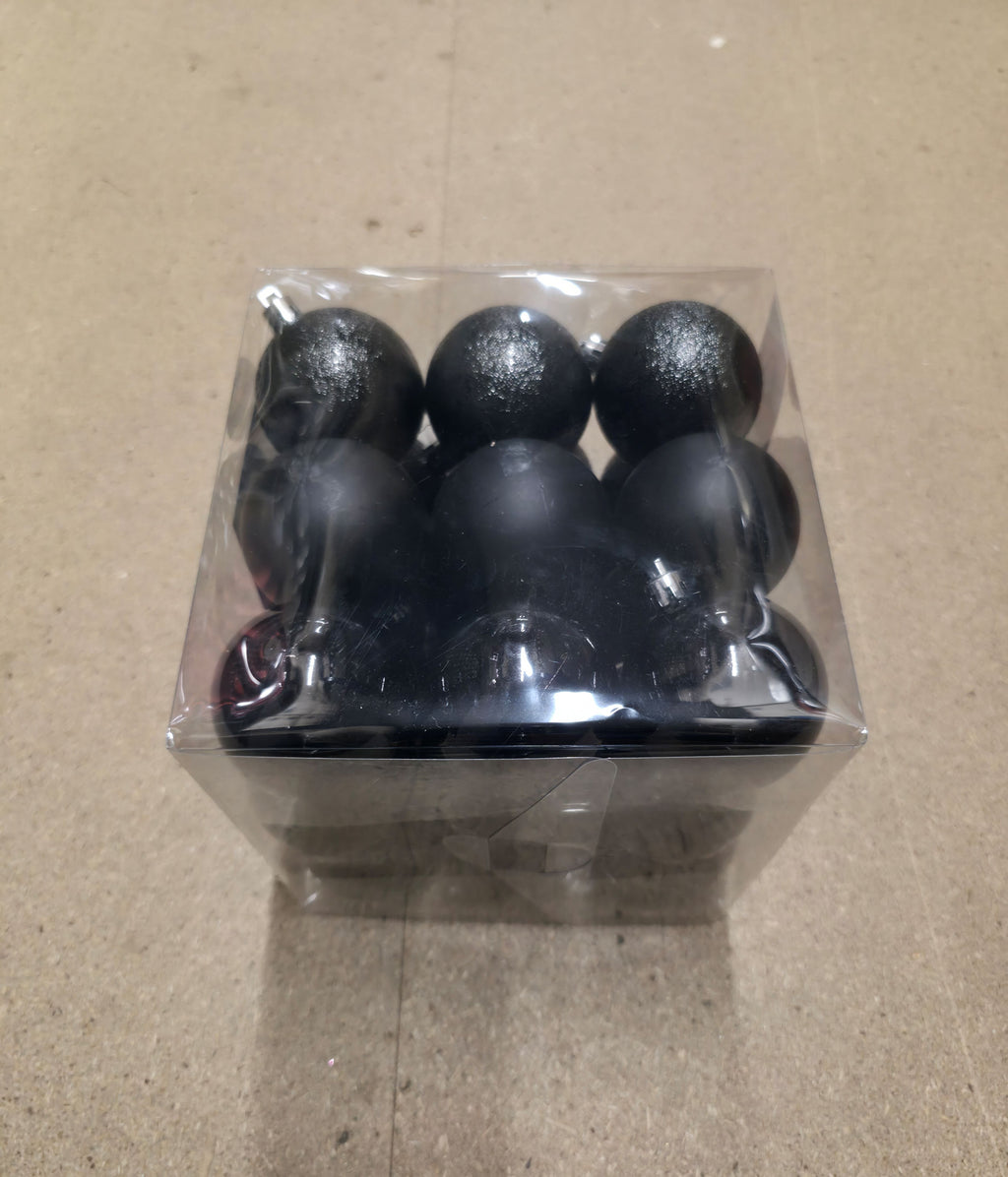 Bauble Unbreakable 6cm Black X27