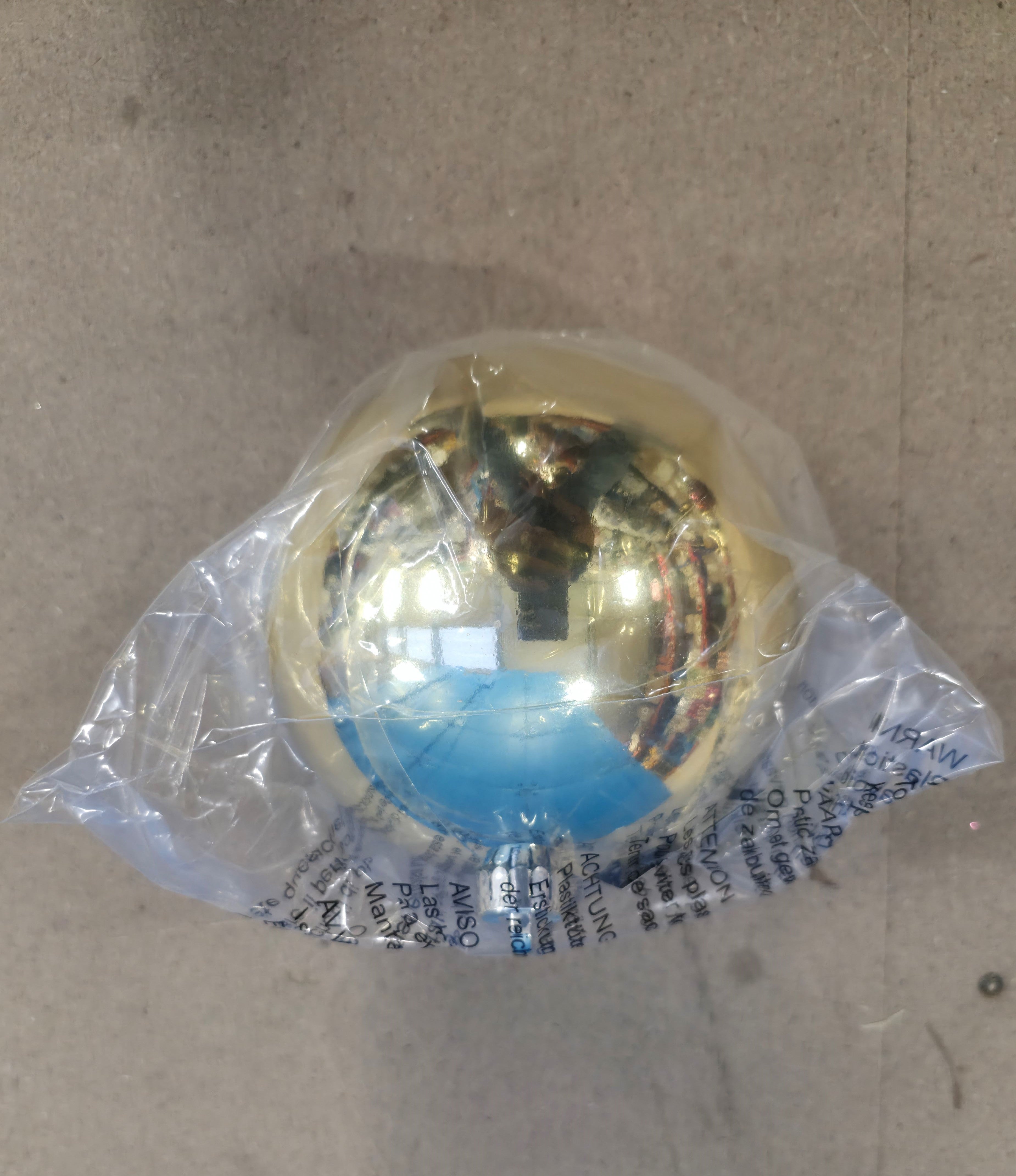 Bauble Unbreakable 15cm Shiny Gold X1  (PACK OF 2)