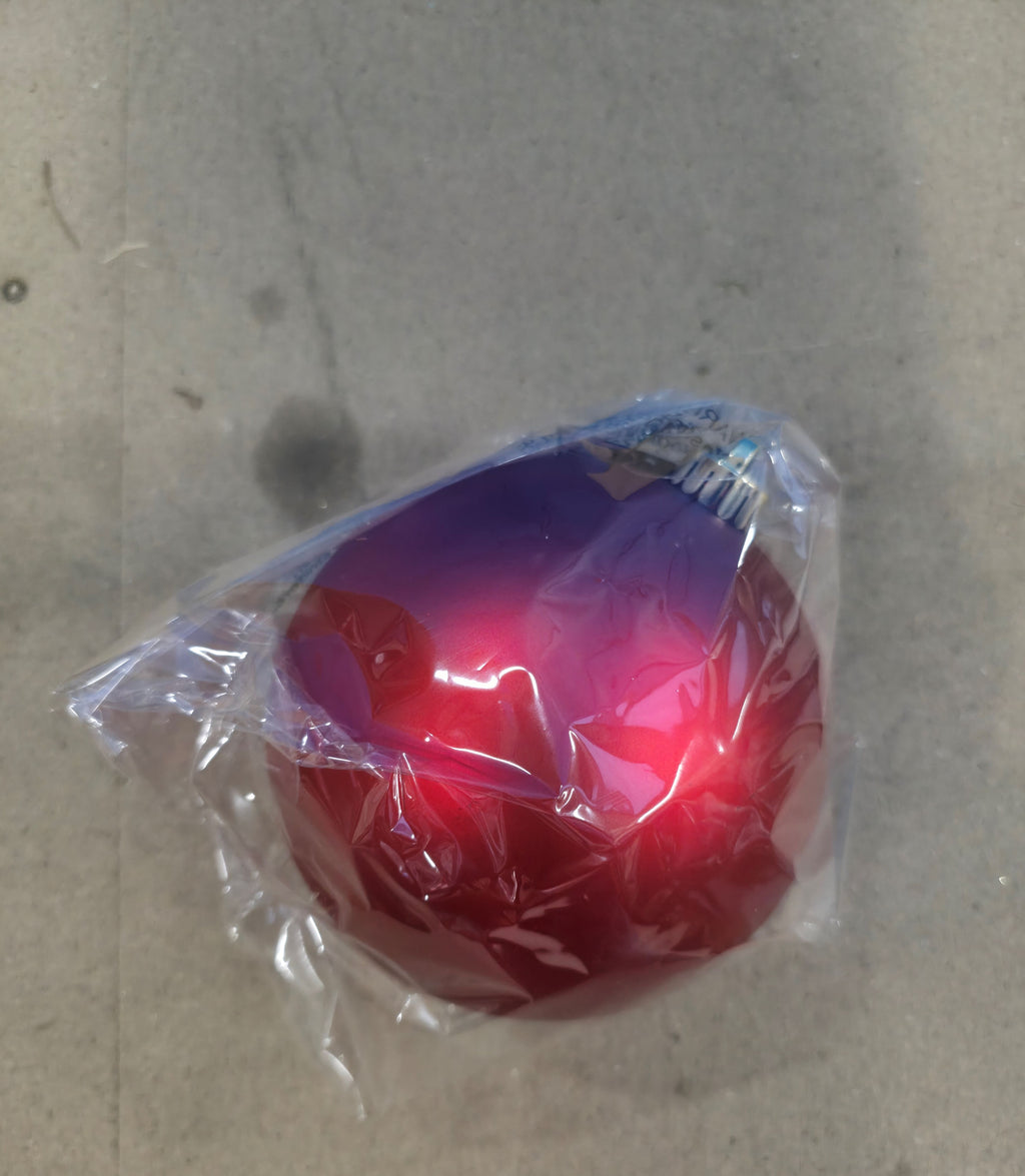 Bauble Unbreakable 15cm Shiny Matt Red X1  (PACK OF 2)
