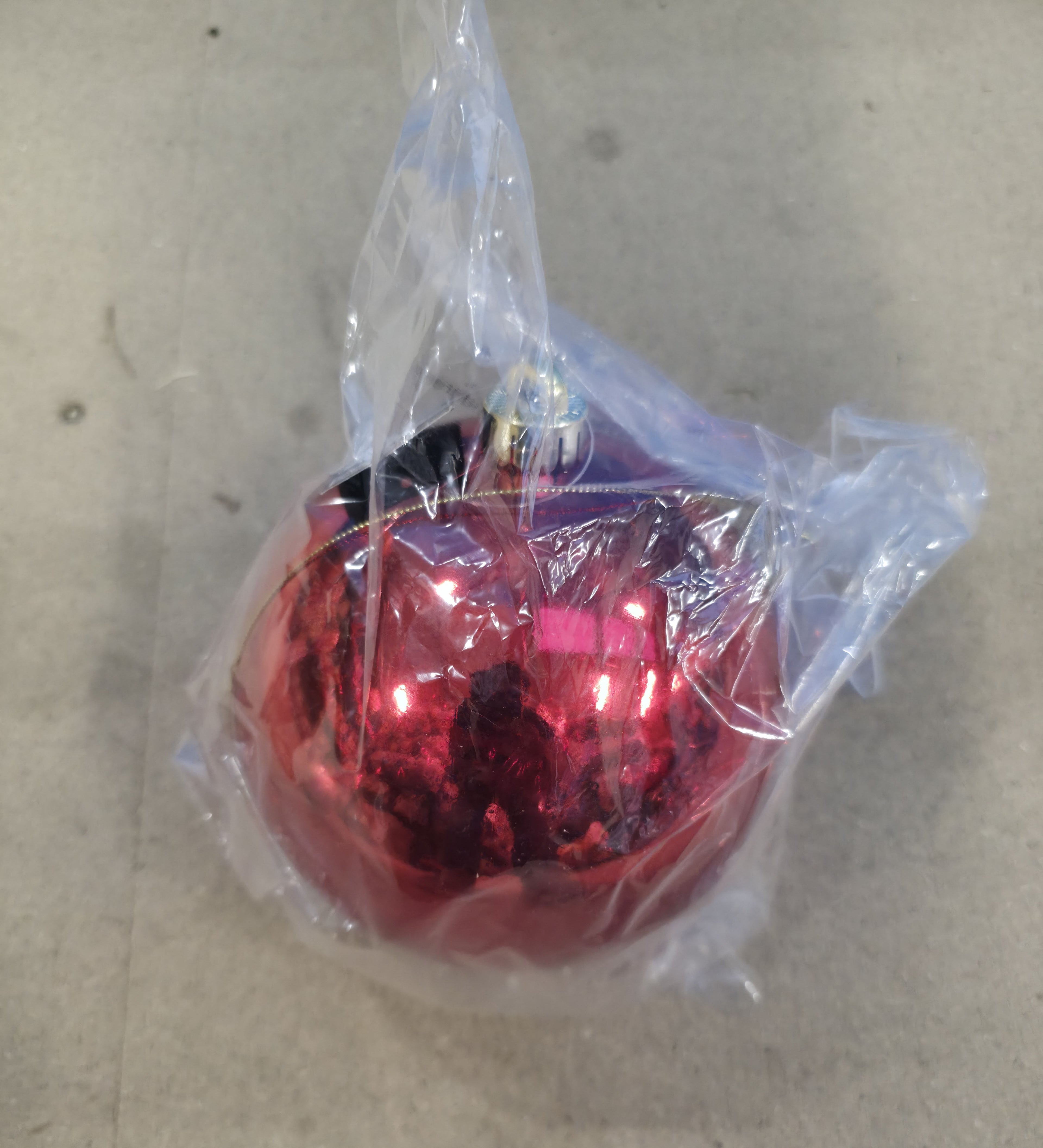 Bauble Unbreakable 15cm Shiny Red X1  (PACK OF 2)