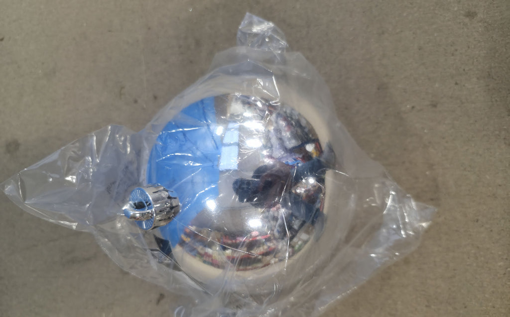 Bauble Unbreakable 15cm Shiny Silver X1 (PACK OF 2)