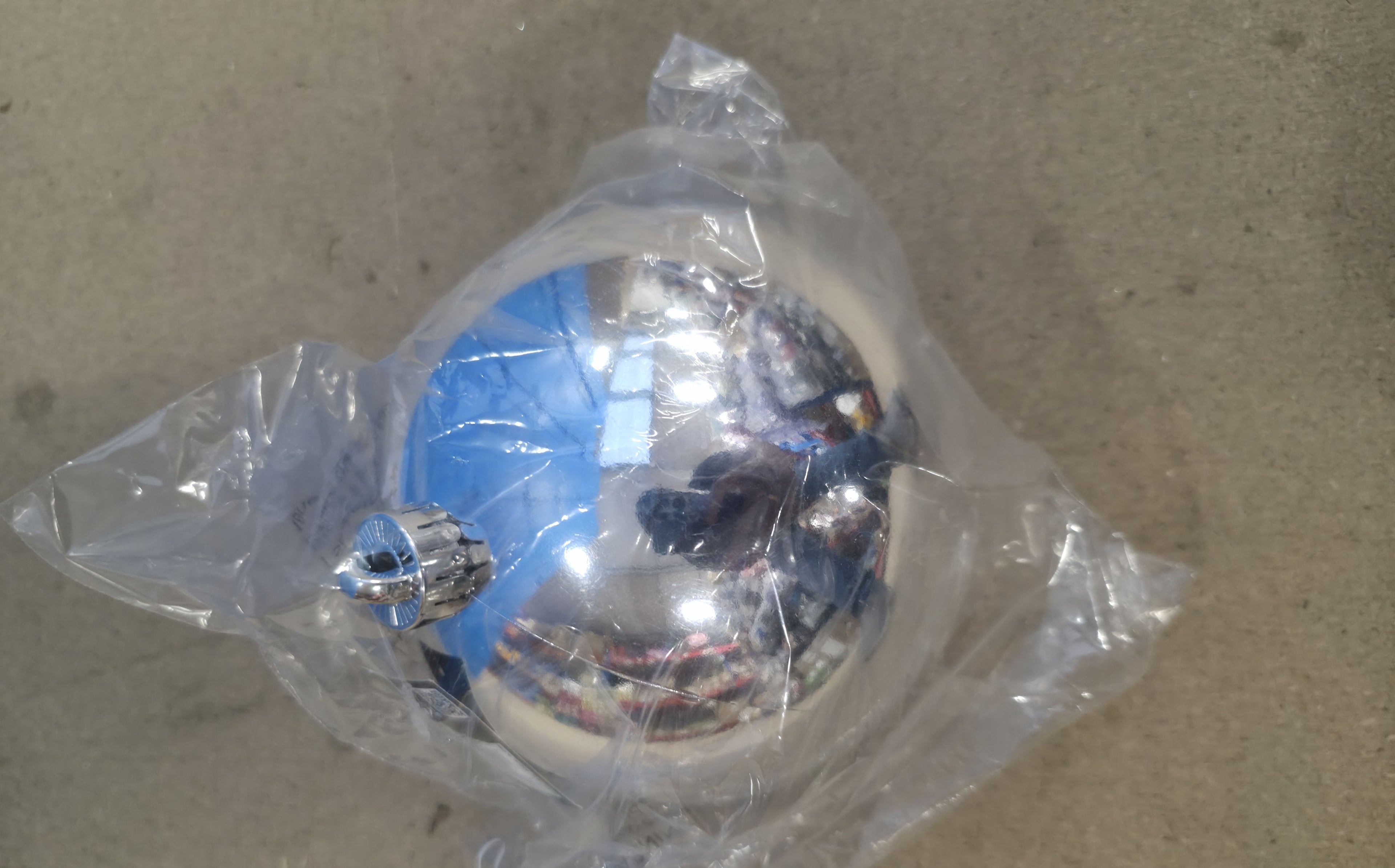 Bauble Unbreakable 15cm Shiny Silver X1 (PACK OF 2)