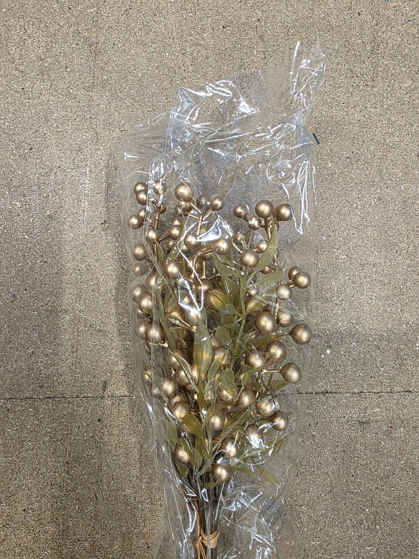 Silk Caper Berry X6 Gold 35cm