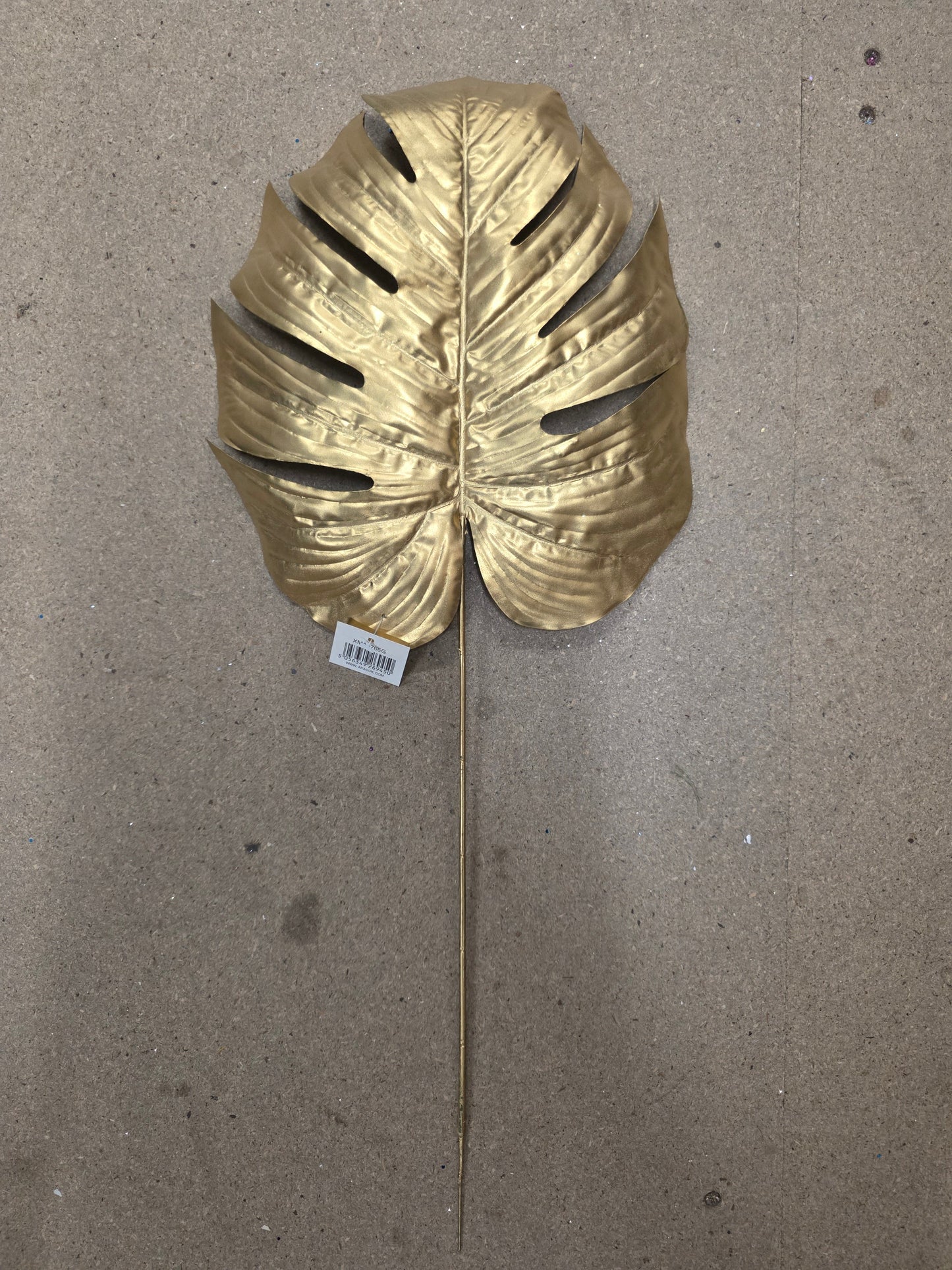 Monstera Leaf Large Metallic Gold