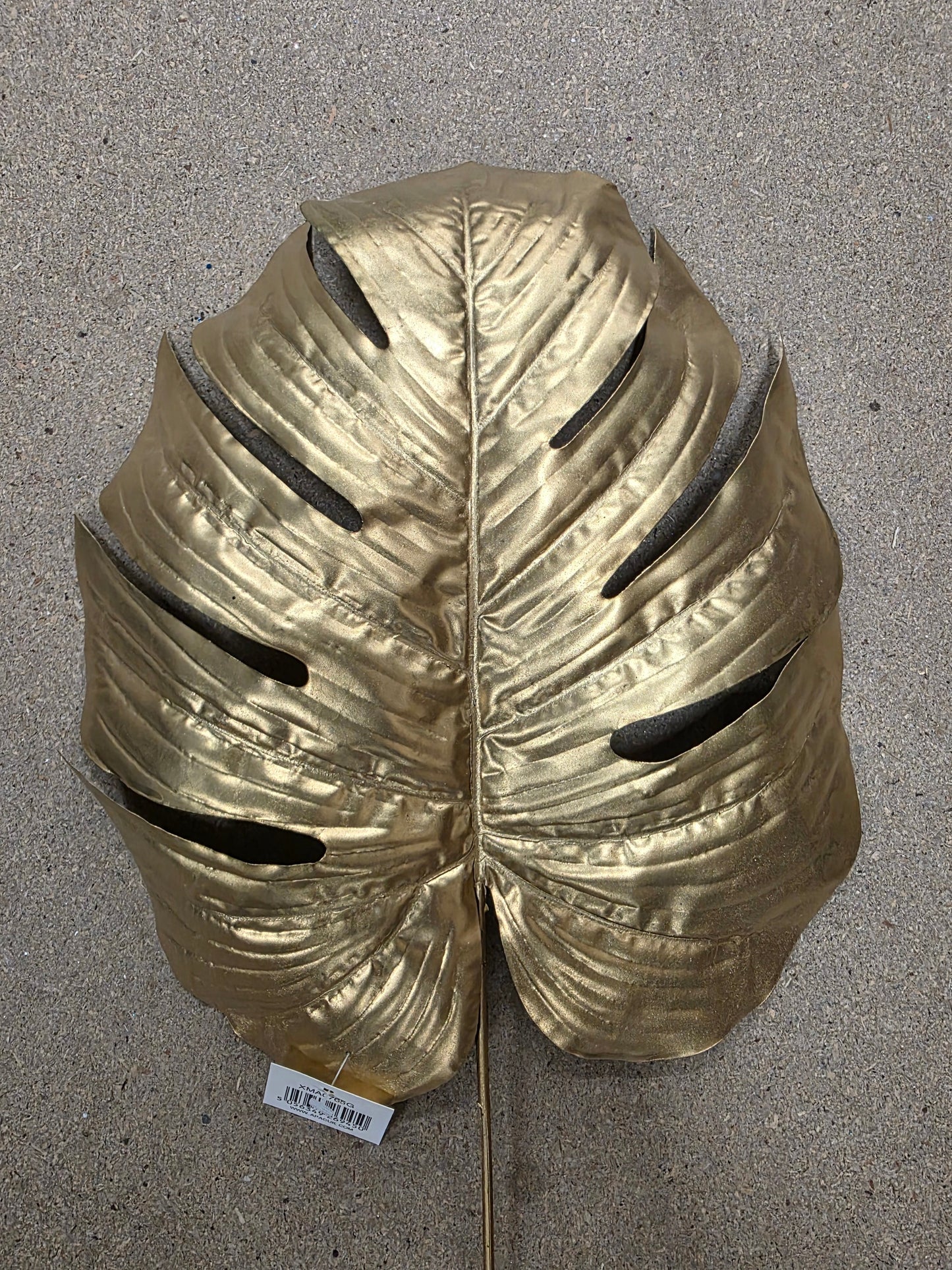 Monstera Leaf Large Metallic Gold