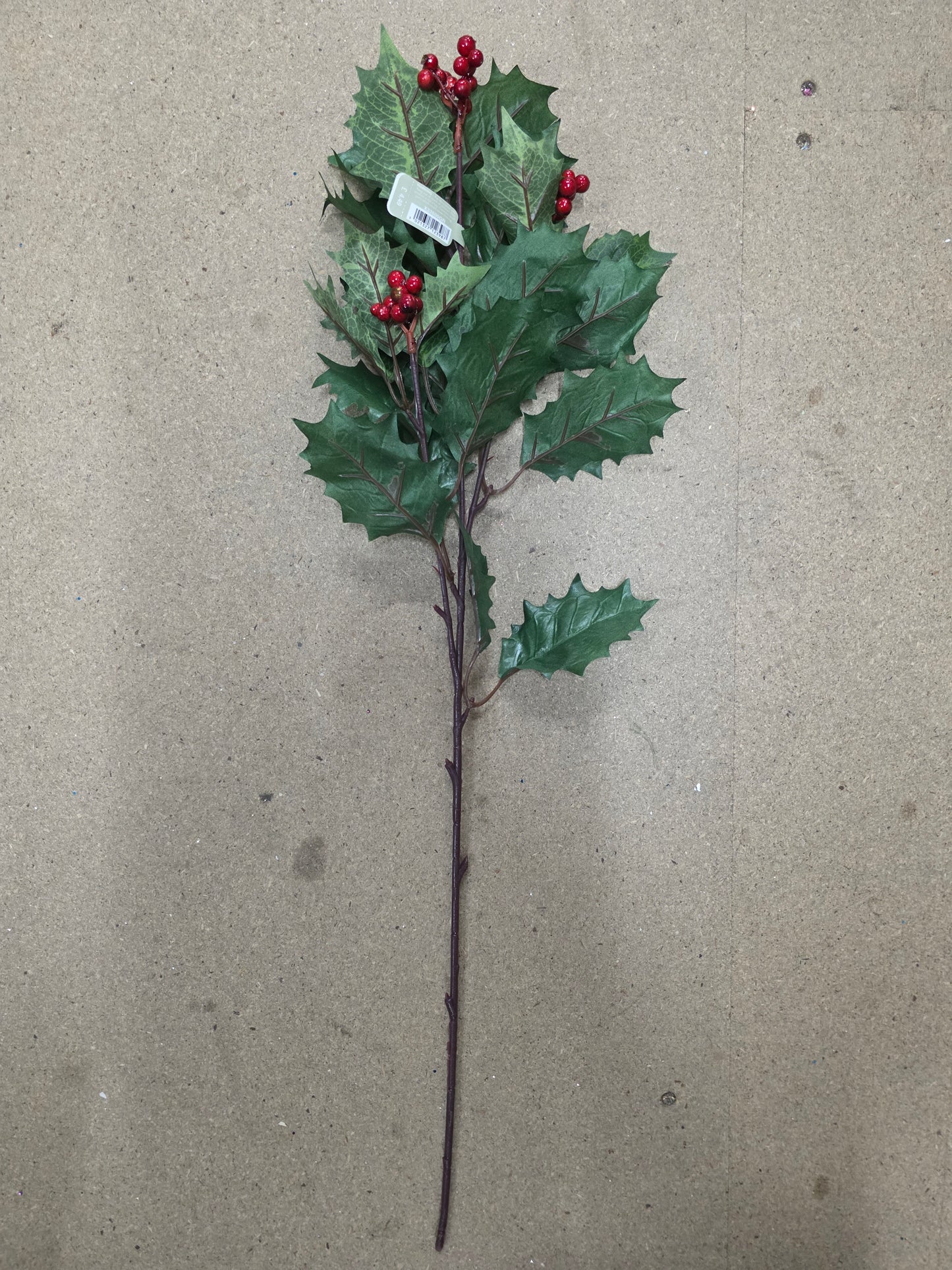 Holly Spray X 3 With Berries 72cm