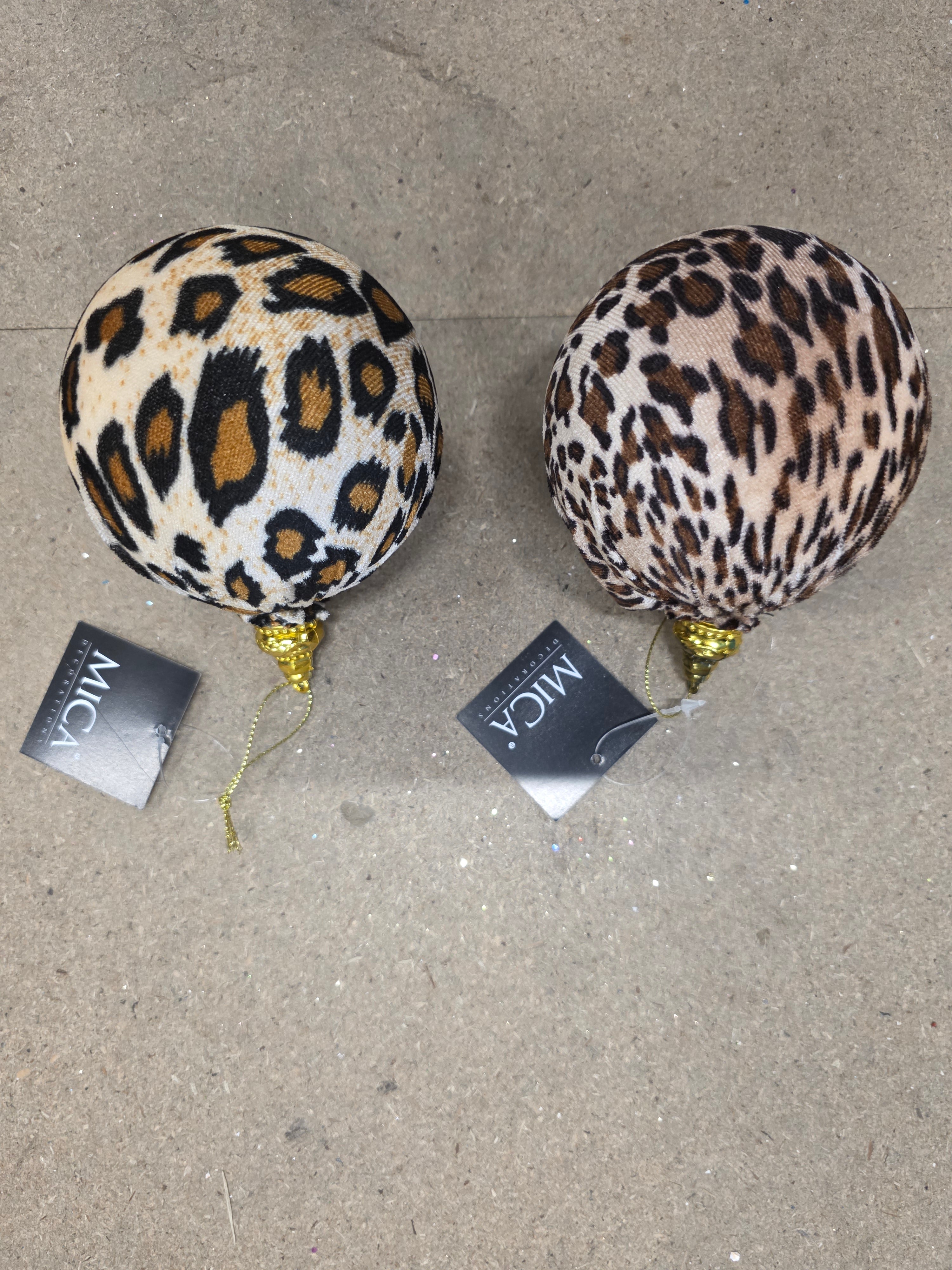 Bauble Unbreakable Leopard Assort 10cm X1