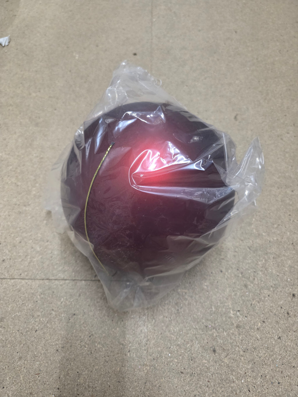 Bauble Unbreakable 25cm Matt D.red X1