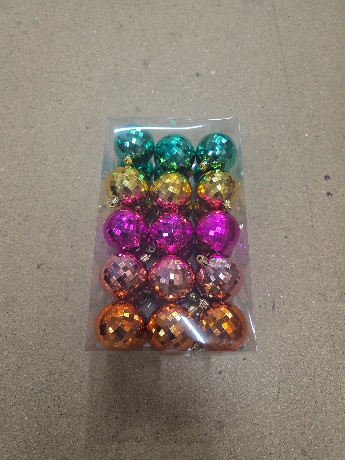 Bauble Disco Assorted 6cm X30