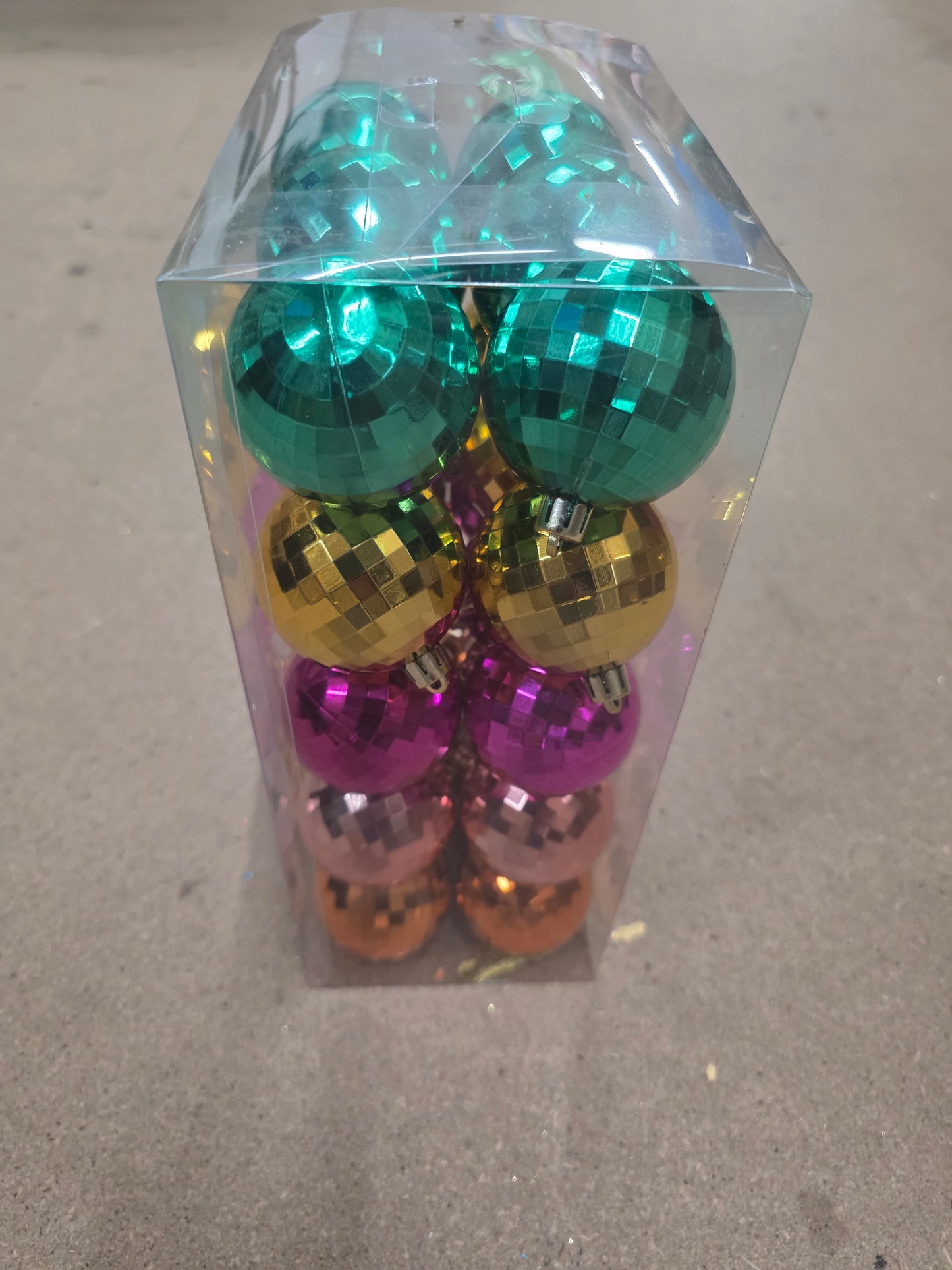 Bauble Disco Assorted 6cm X30