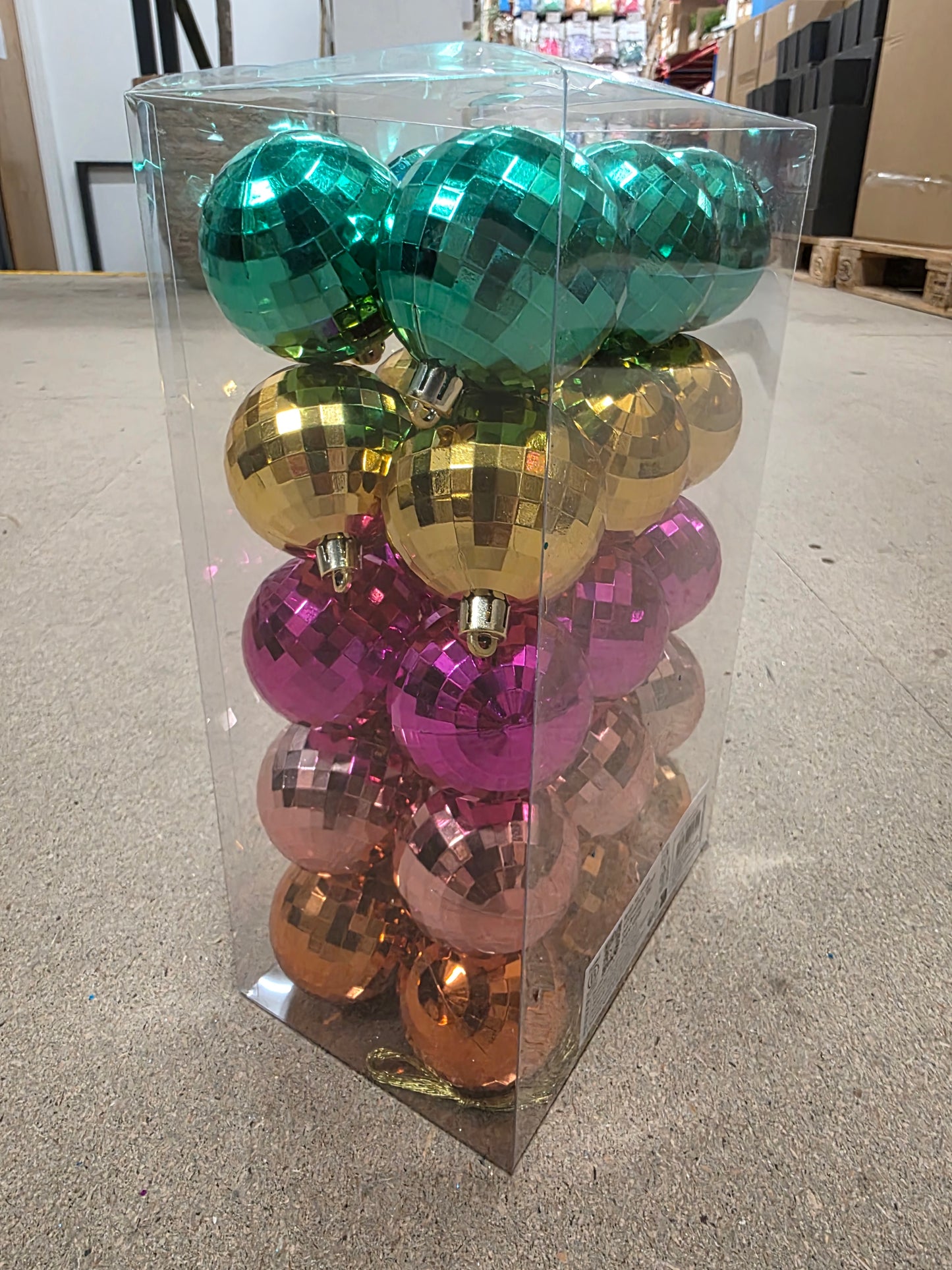 Bauble Disco Assorted 6cm X30