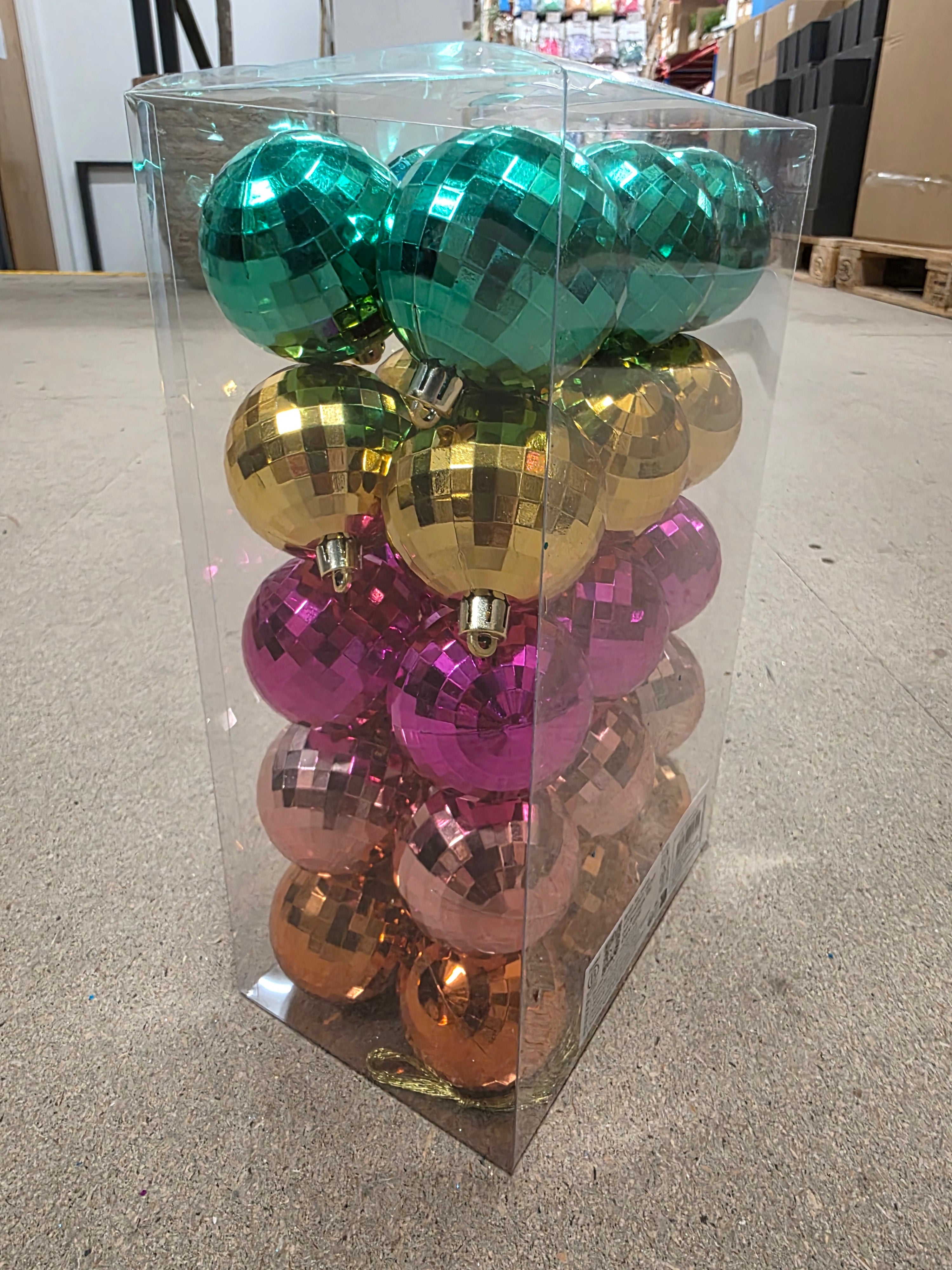 Bauble Mirror Assorted 6cm X30