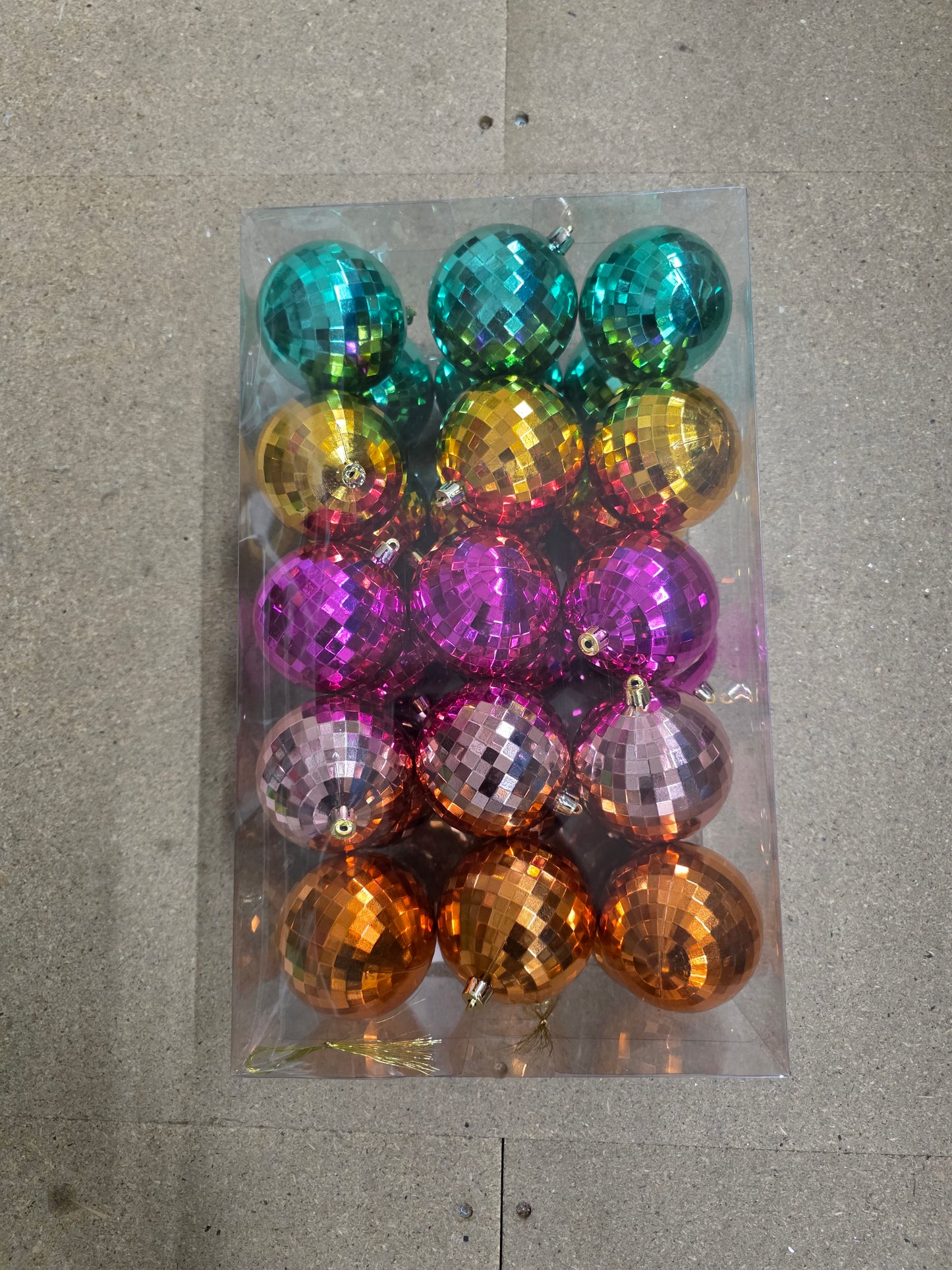 Bauble Mirror Assorted 8cm X30