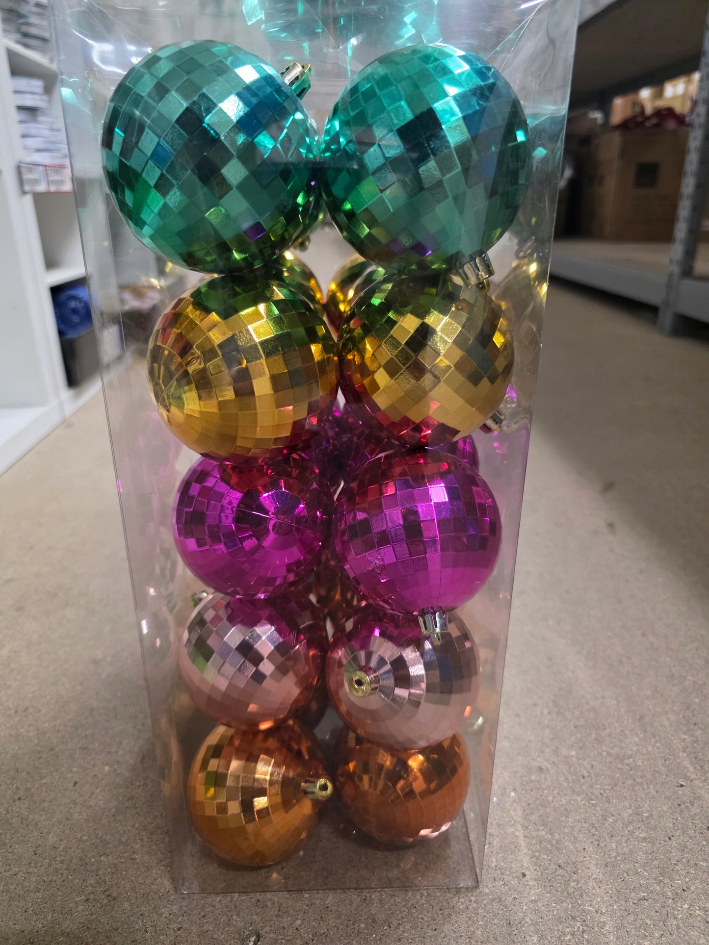 Bauble Mirror Assorted 8cm X30