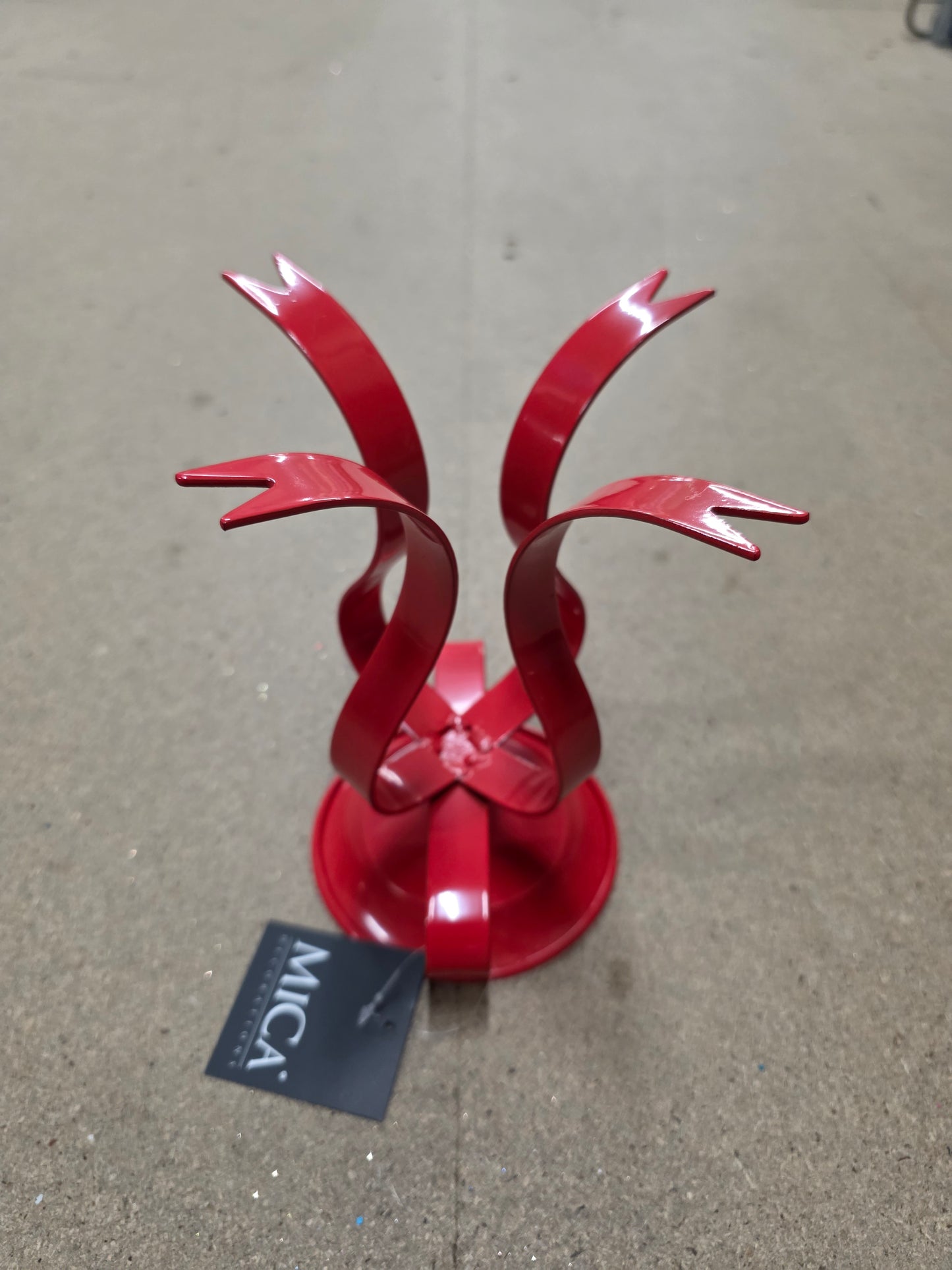 Candle Holder Bow Red 20x14cm