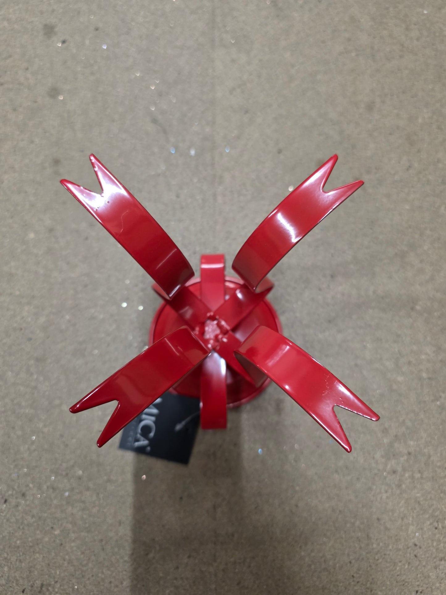 Candle Holder Bow Red 20x14cm