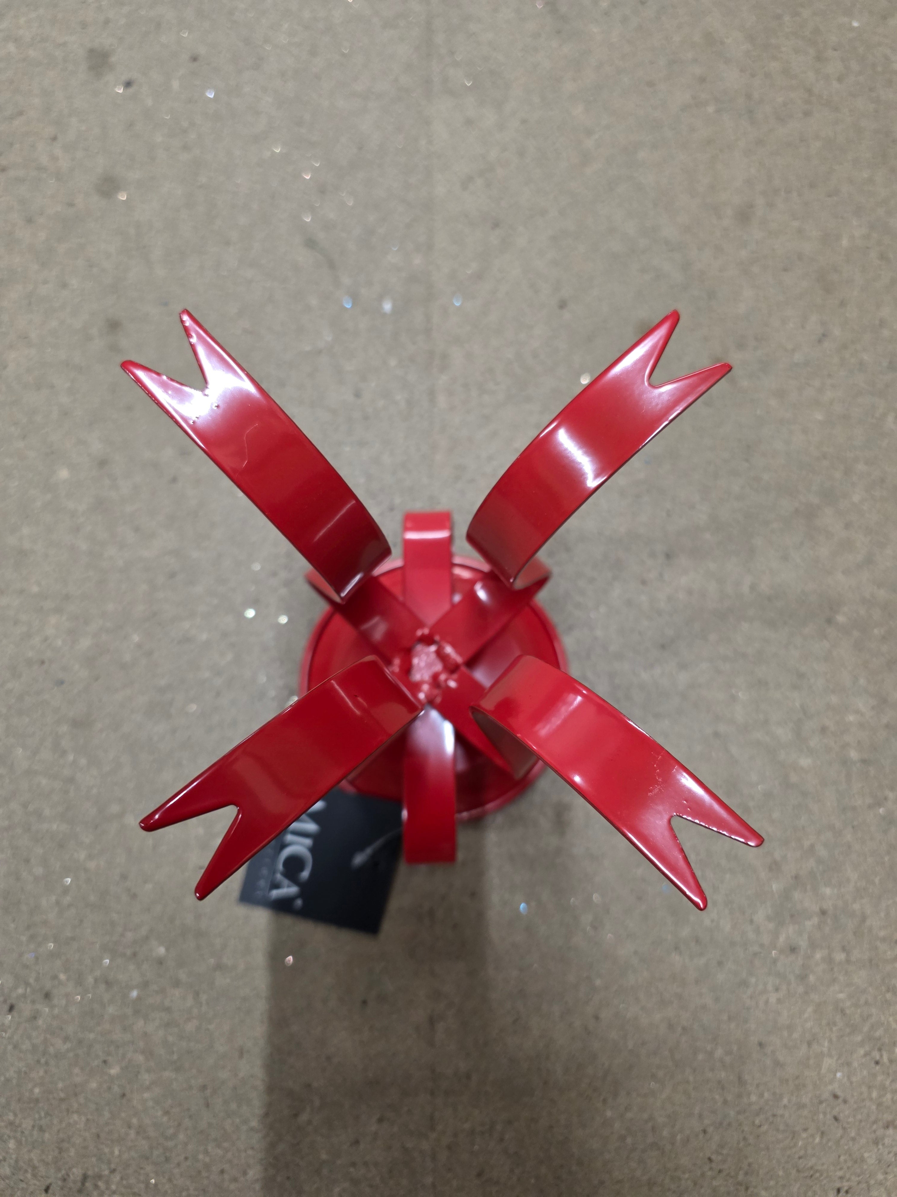 Candle Holder Bow Red 20x14cm