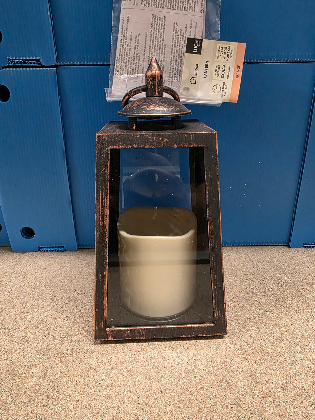 L E D Lantern Star Tree Copper 22×10cm