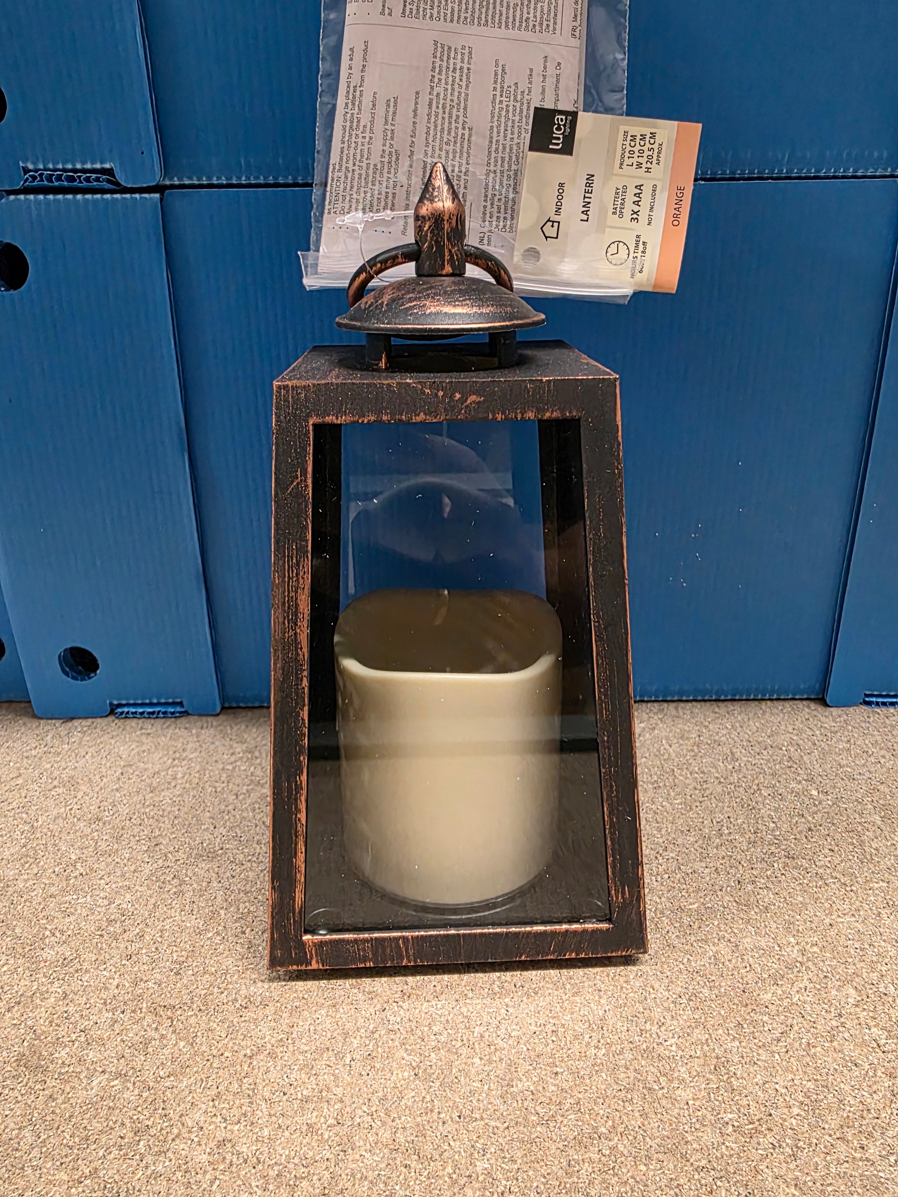 L E D Lantern Star Tree Copper 22×10cm