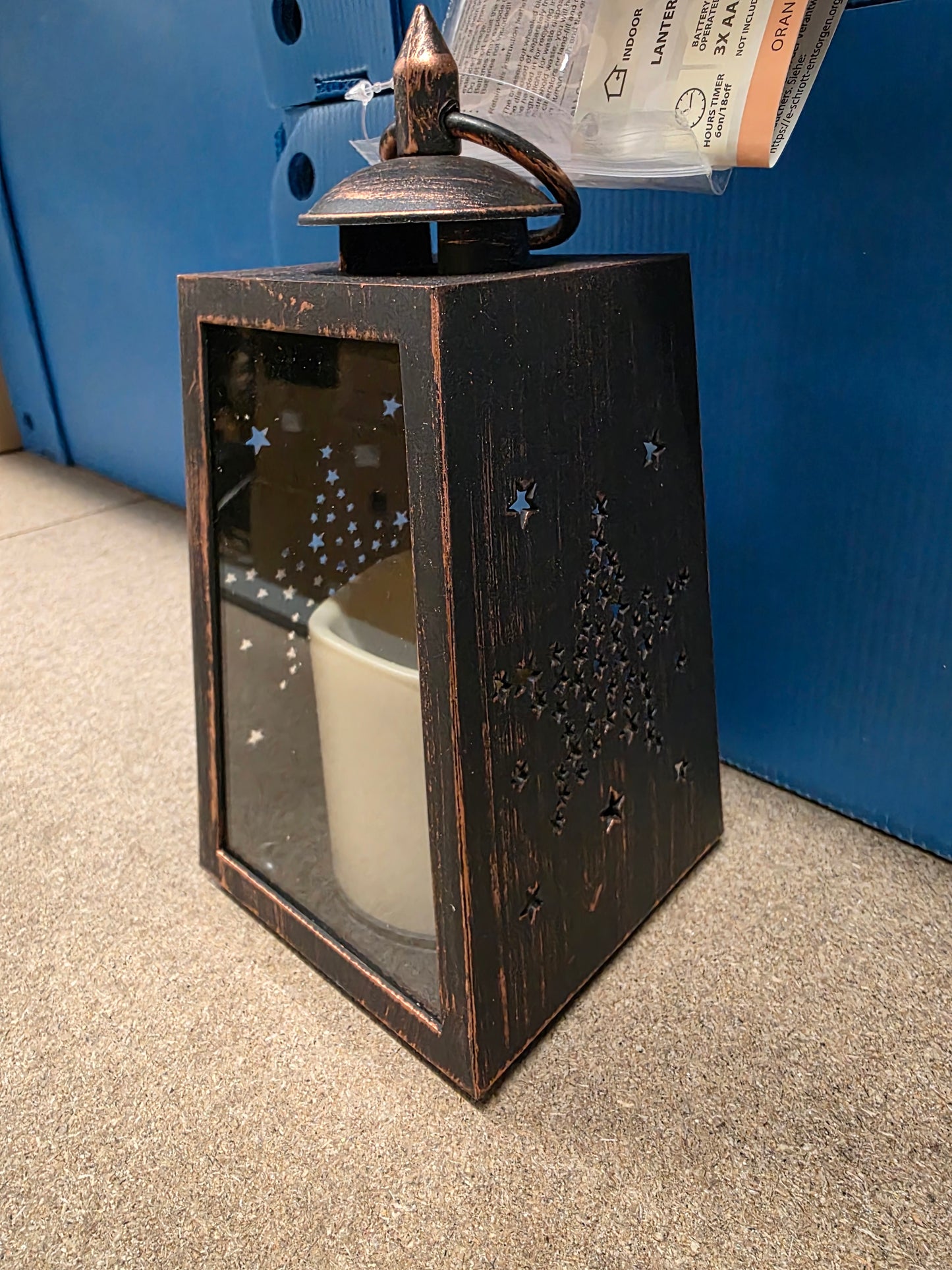 L E D Lantern Star Tree Copper