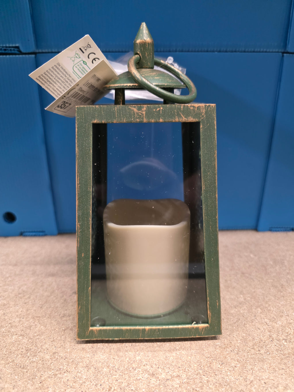 L E D Lantern Star Tree Green 22×10cm