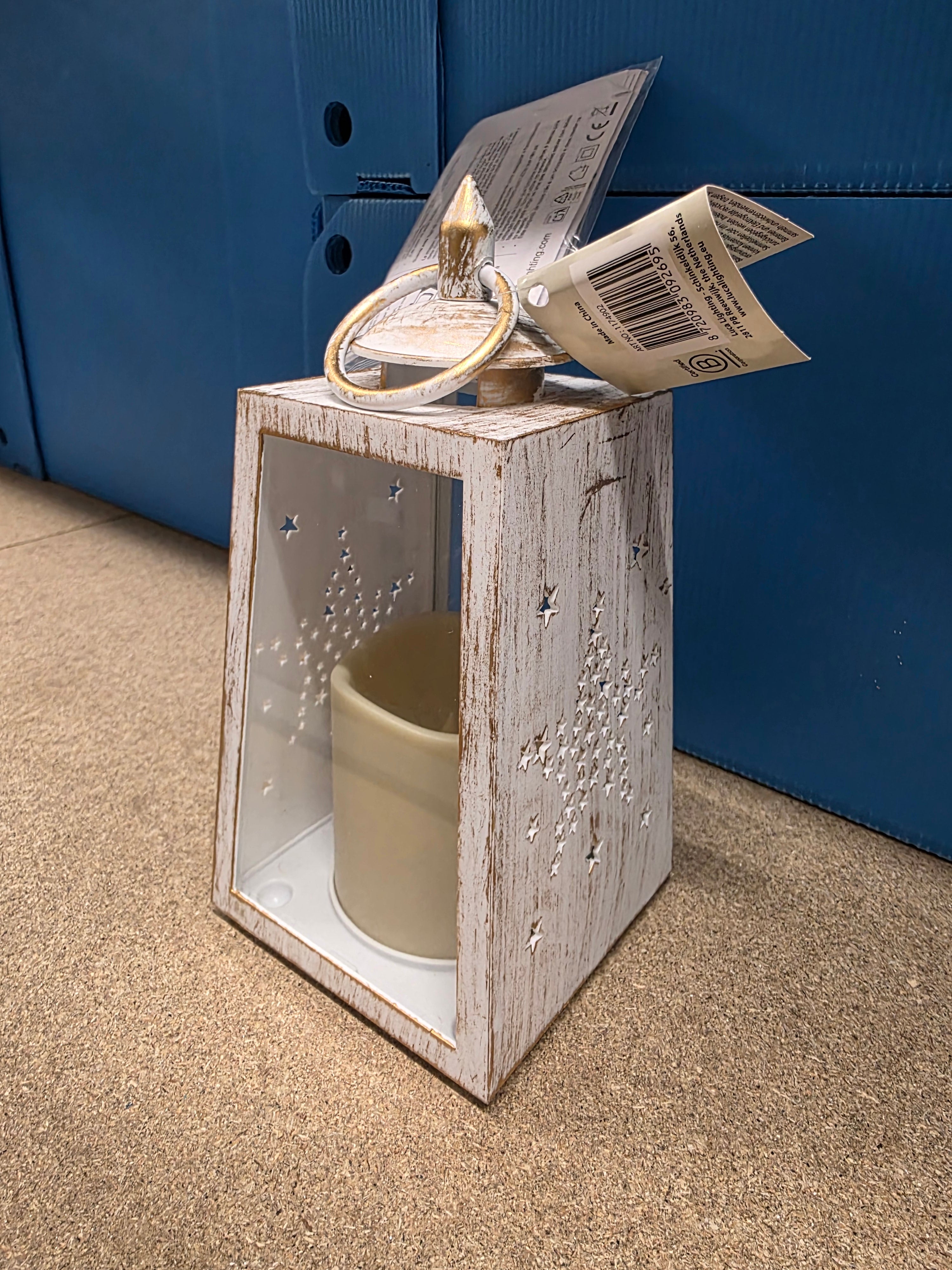 L E D Lantern Star Tree White 22×10cm