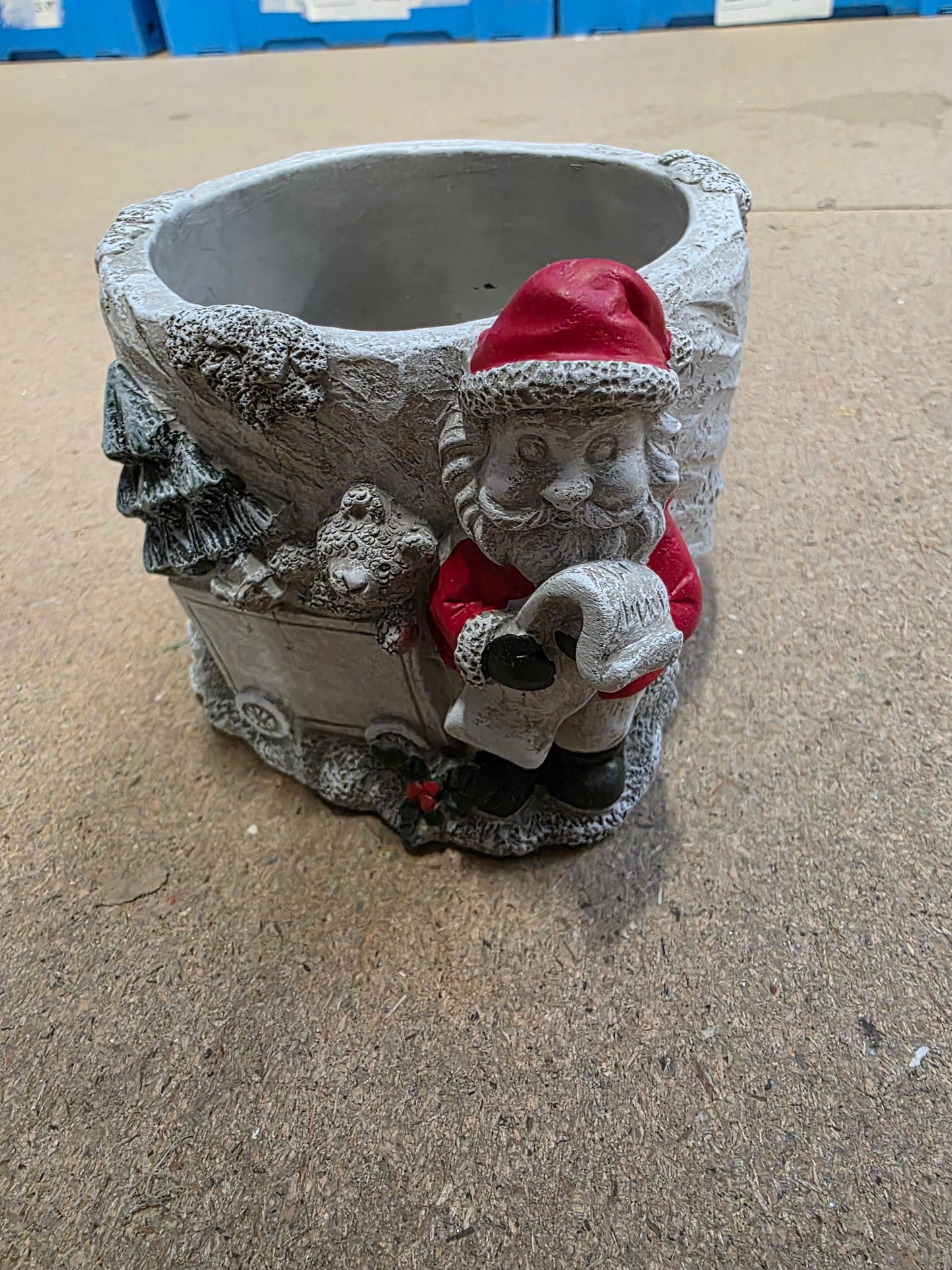 Cement Planter Father Christmas
