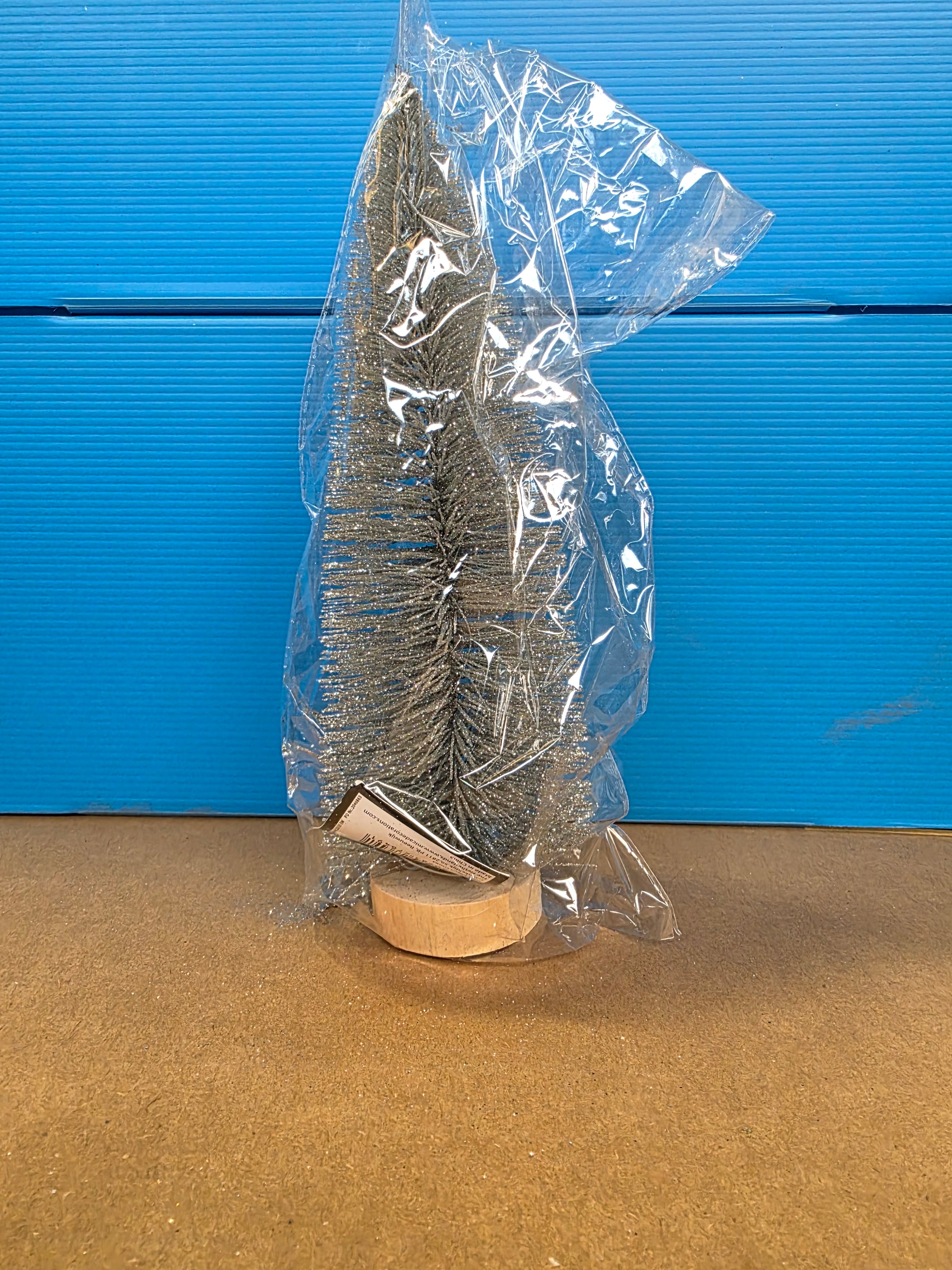 Tree Bristle Silver 25x8cm  (PACK OF 3)