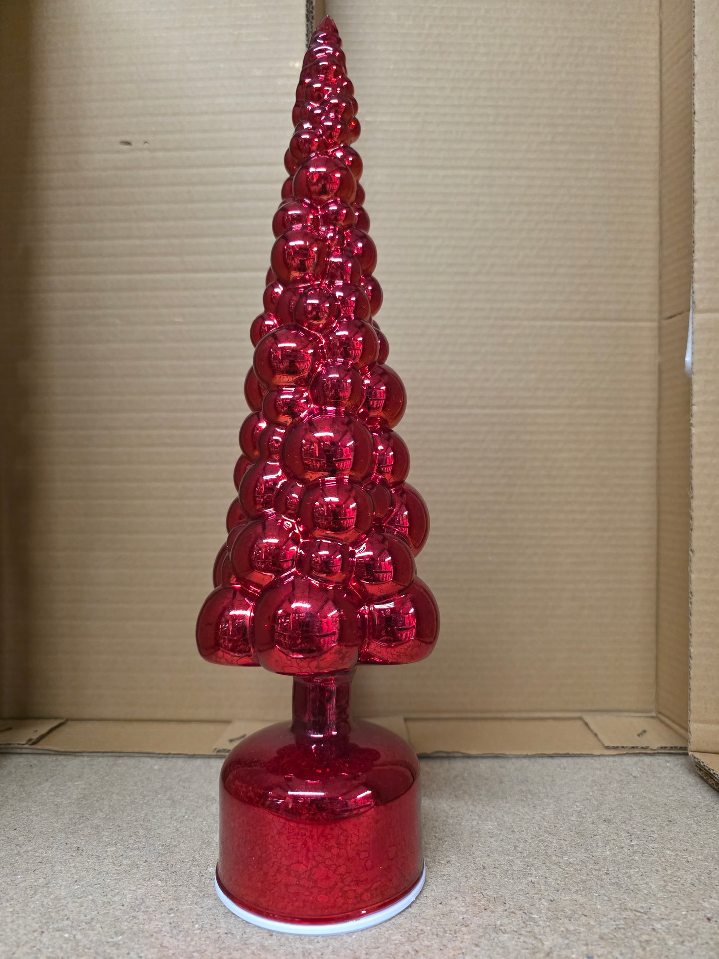 Battery X-mas Tree Rotatable Red 40x10cm