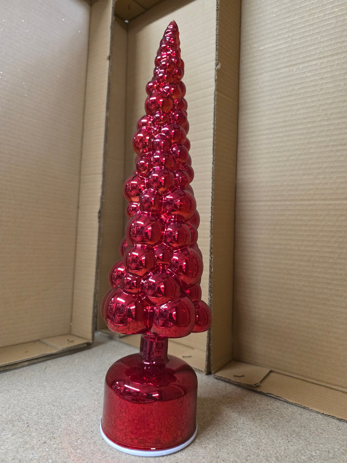Battery X-mas Tree Rotatable Red 40x10cm