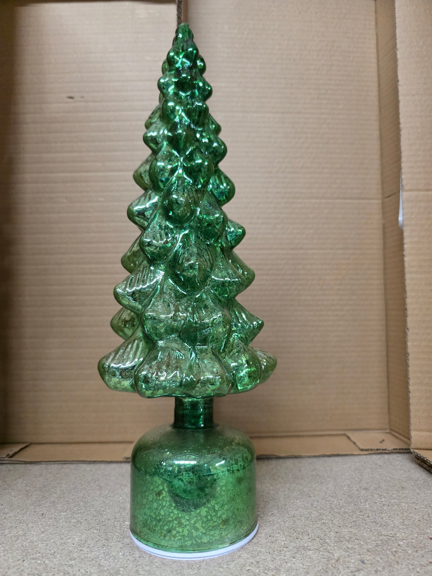 Battery X-mas Tree Rotatable Green 39x13cm