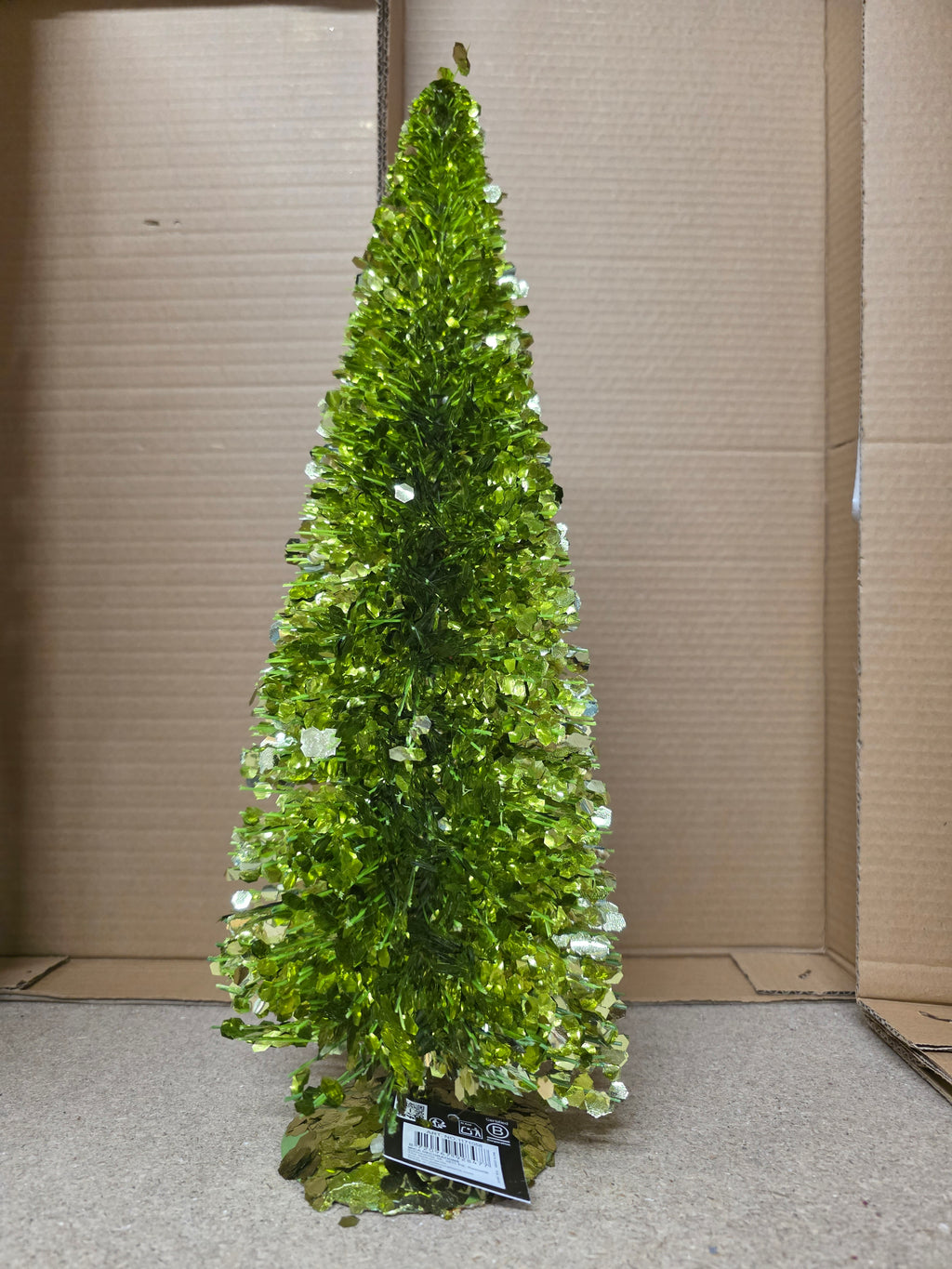 Tinsel Tree Green 40x15cm
